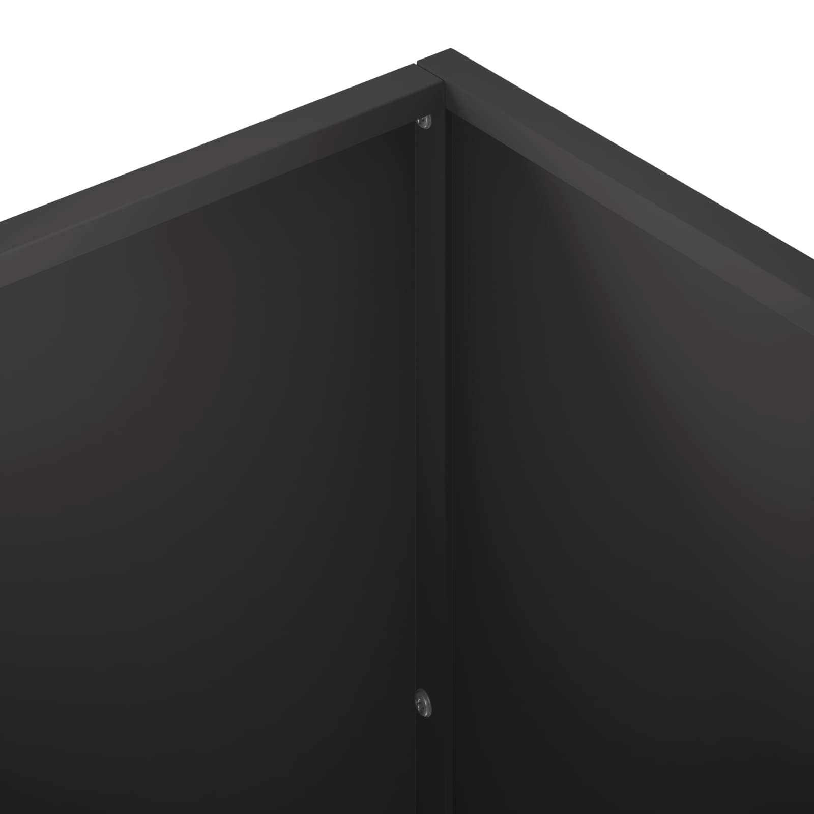 Vaso da giardino Nero 40 x 40 x 75 cm Acciaio laminato a freddo