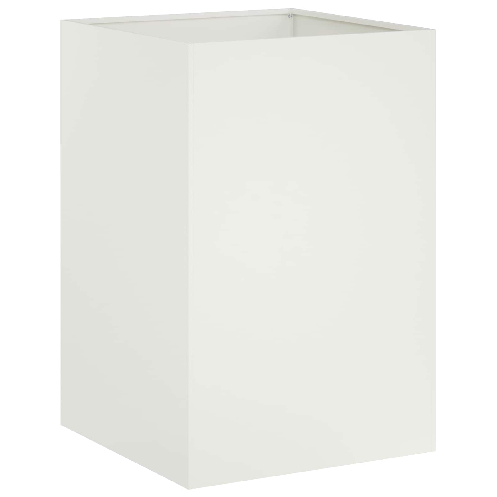 Vaso da giardino 2 pz Bianco 40 x 40 x 75 cm