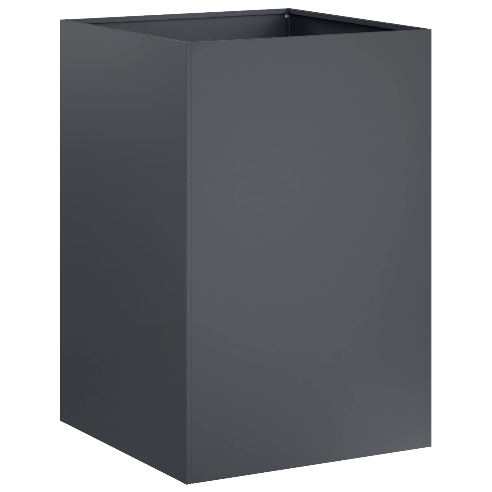 Vaso da giardino 2 pz Antracite 40 x 40 x 75 cm