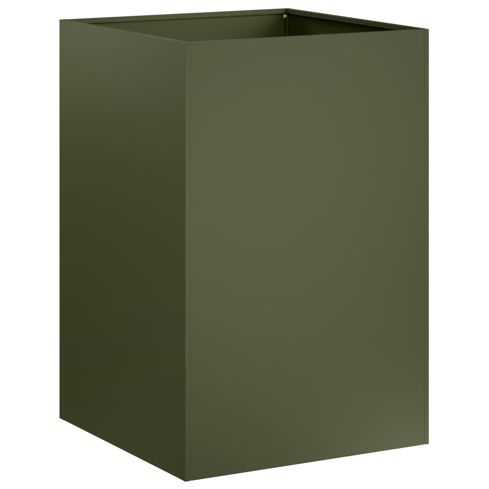 Vaso da giardino 2 pz Verde Oliva 50 x 50 x 75 cm