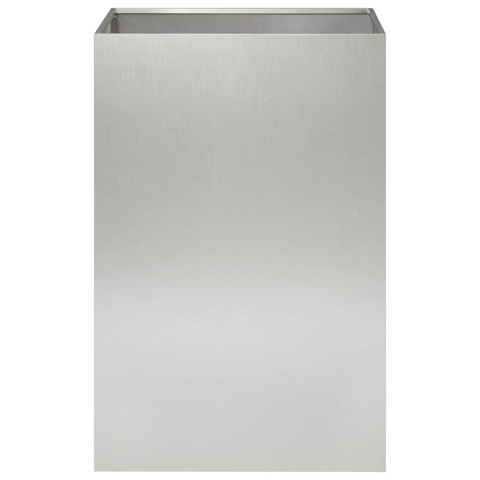 Vaso da giardino 2 pz Argento 50 x 50 x 75 cm Acciaio Inox