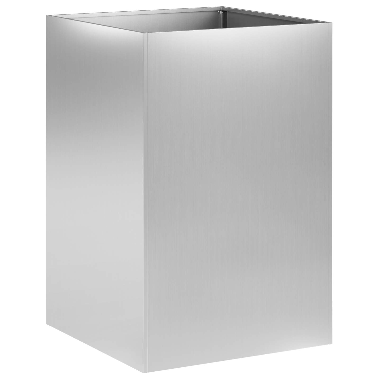 Vaso da giardino Argento 50 x 50 x 75 cm Acciaio zincato