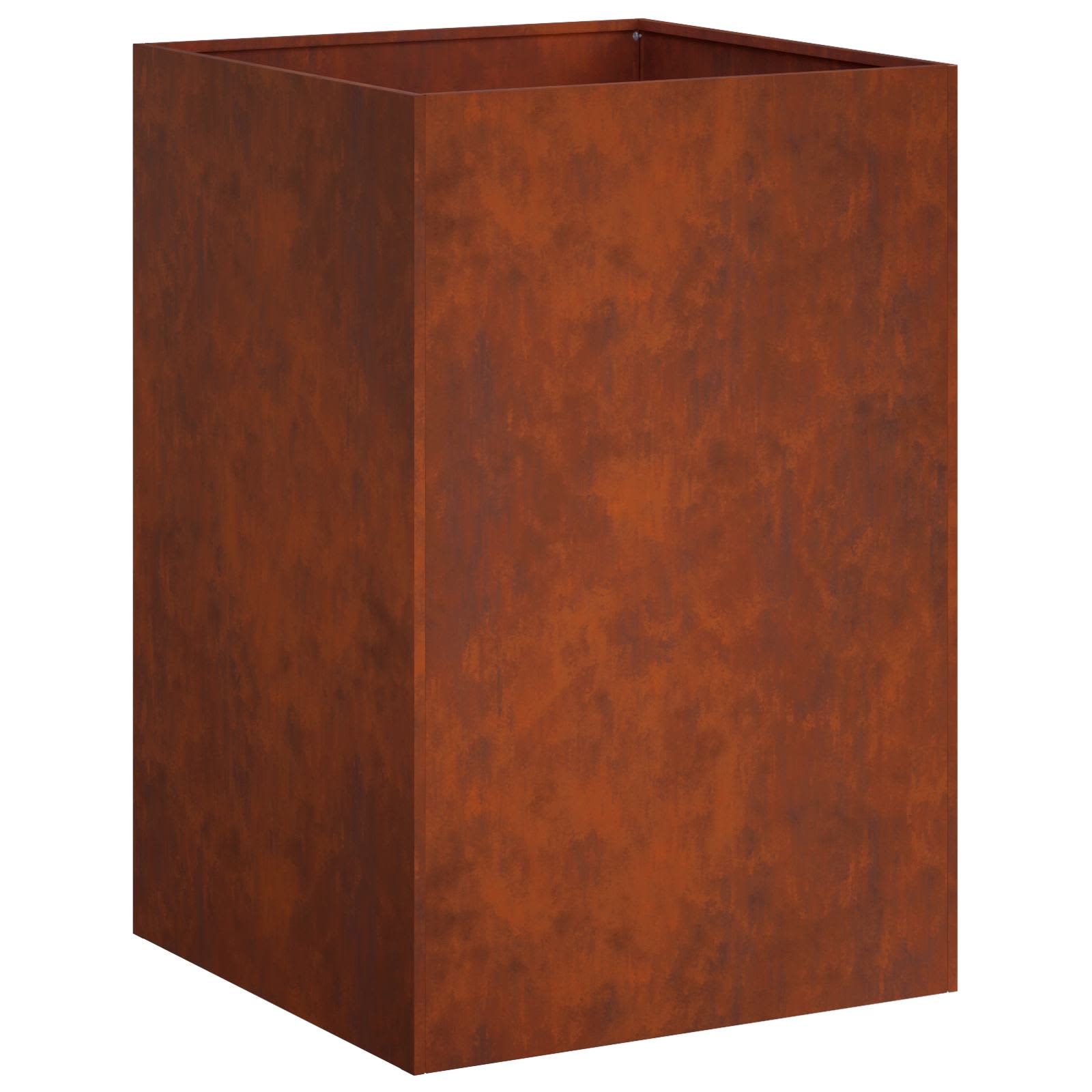 Vaso da giardino Ruggine 50 x 50 x 75 cm Acciaio Corten