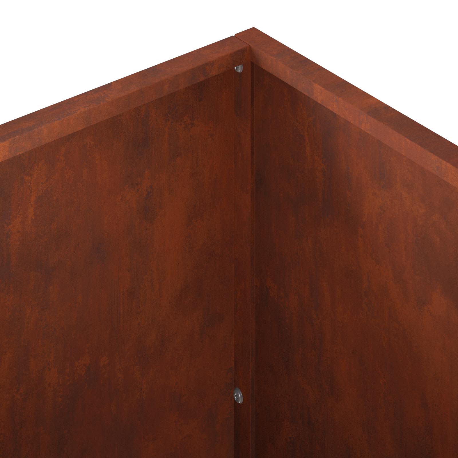 Vaso da giardino Ruggine 50 x 50 x 75 cm Acciaio Corten