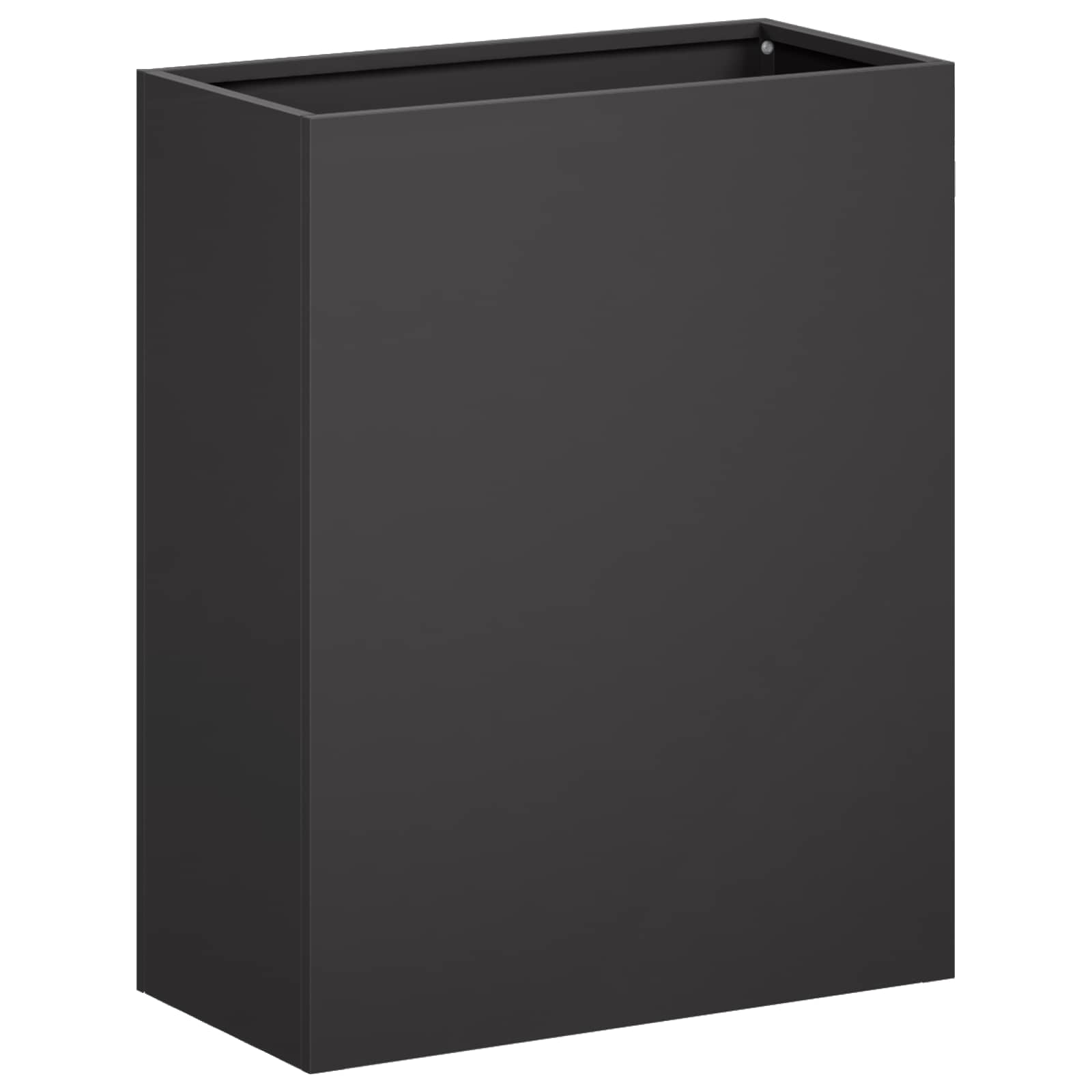 Vaso da giardino 2 pz Nero 40 x 20 x 40 cm