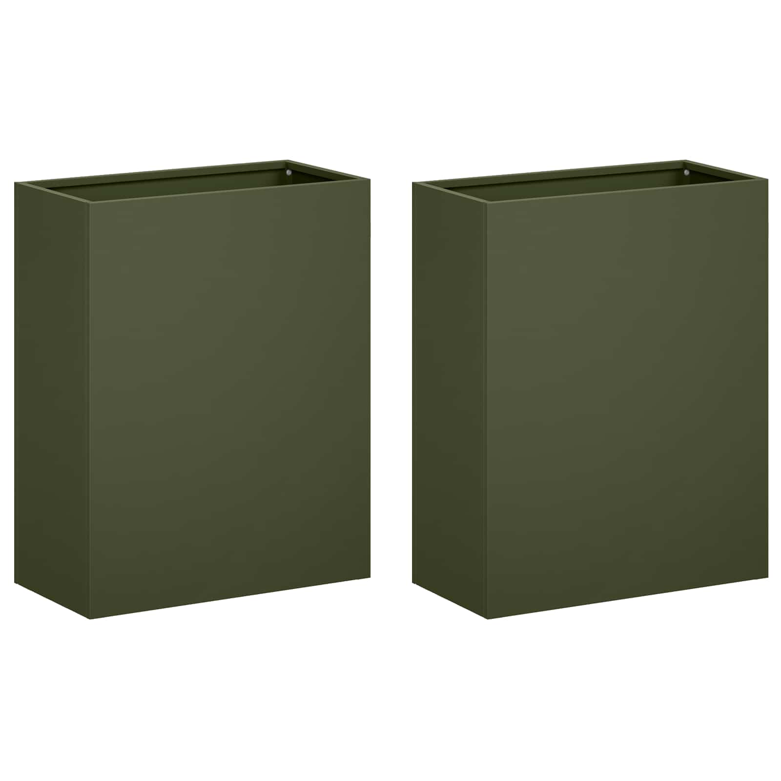 Vaso da giardino 2 pz Verde Oliva 40 x 20 x 40 cm