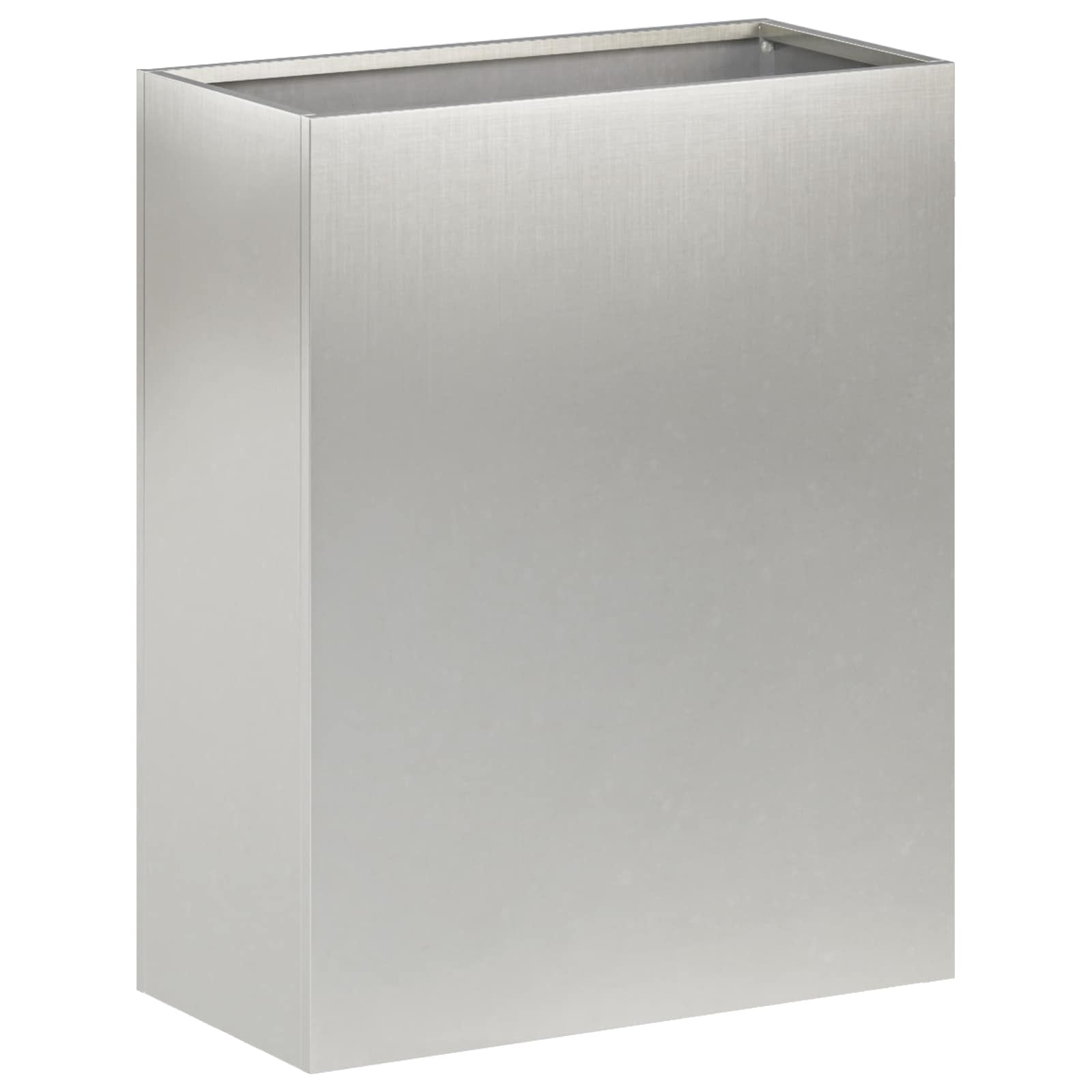 Vaso da giardino 2 pz Argento 40 x 20 x 40 cm Acciaio Inox