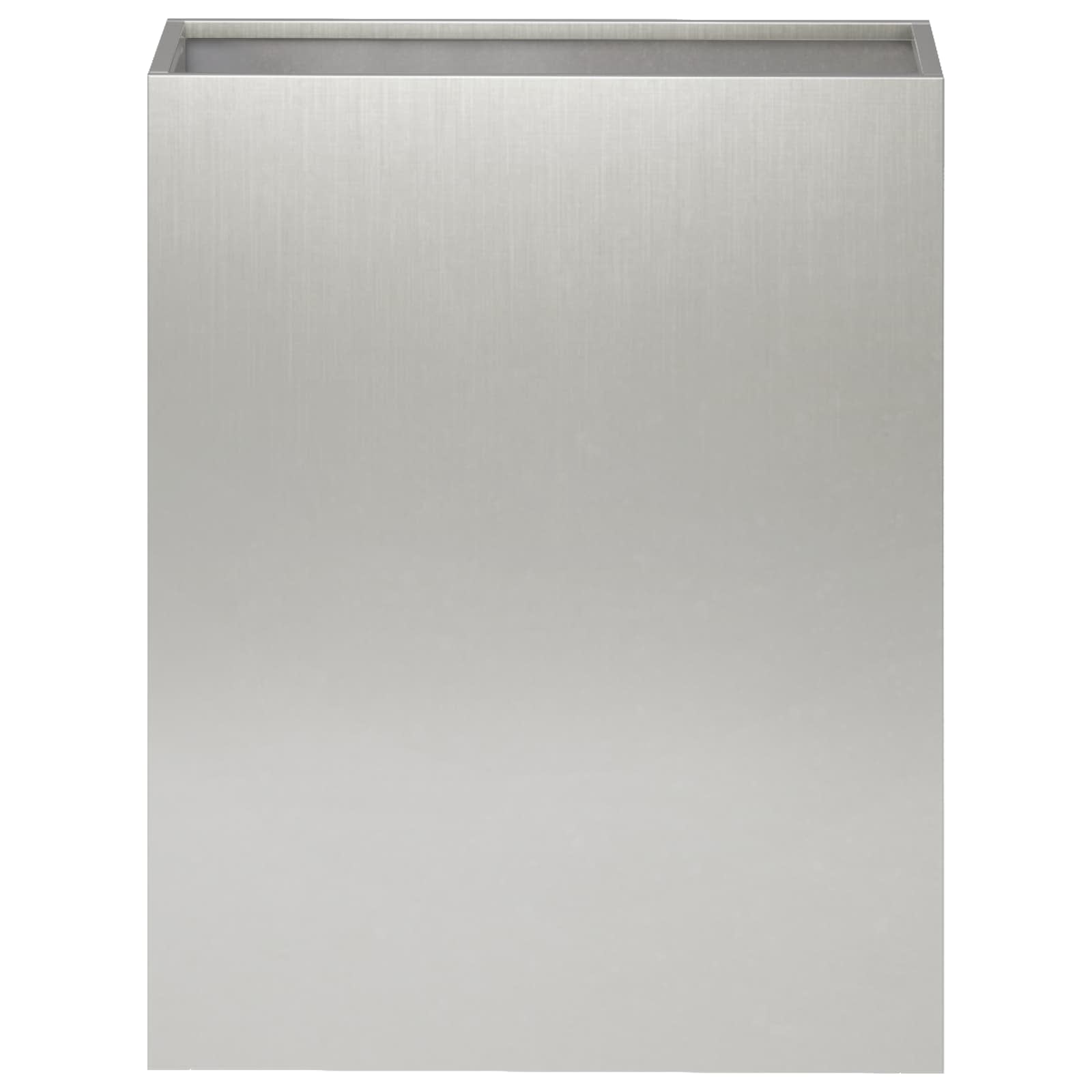 Vaso da giardino 2 pz Argento 40 x 20 x 40 cm Acciaio Inox