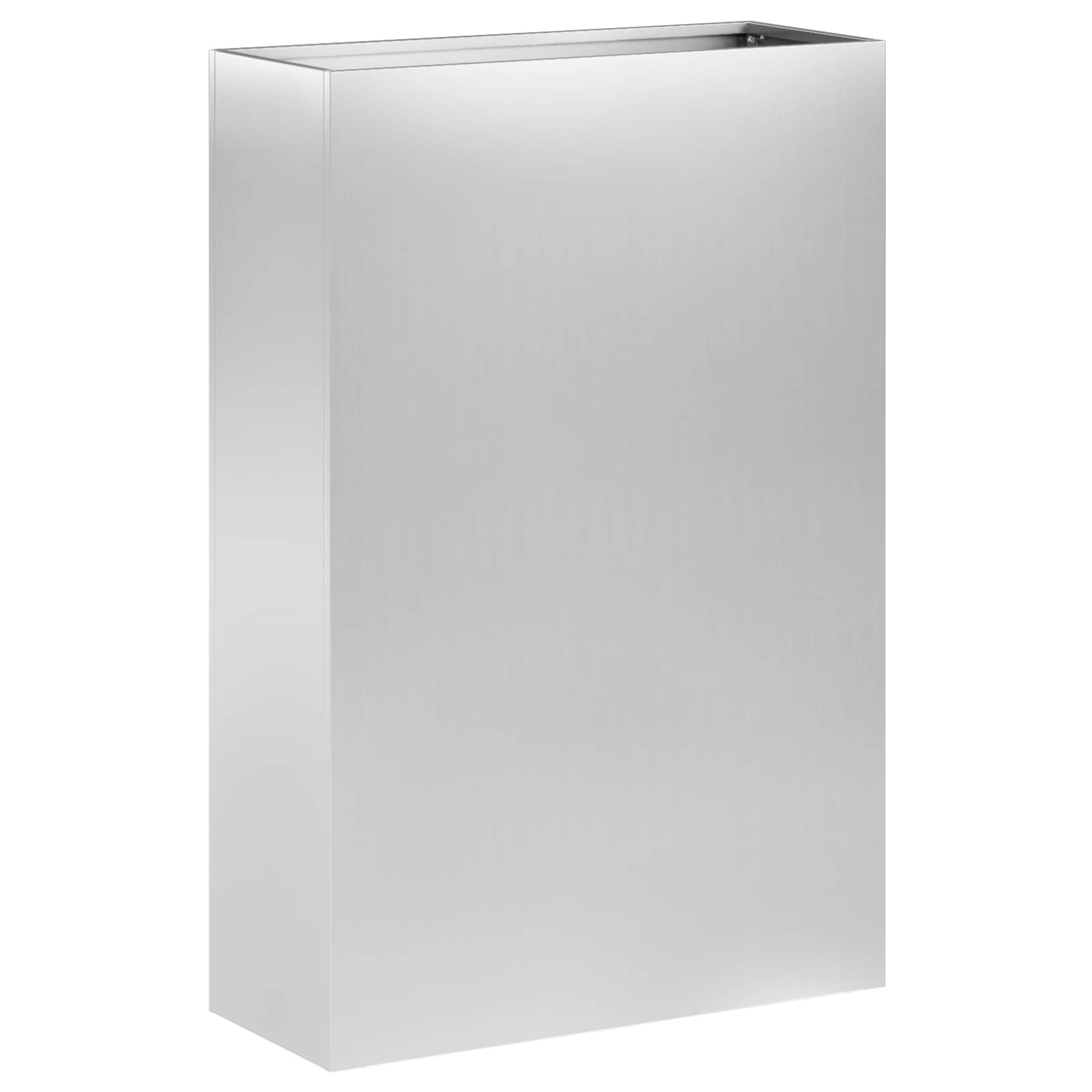 Vaso da giardino 2 pz Argento 40 x 20 x 75 cm Acciaio zincato