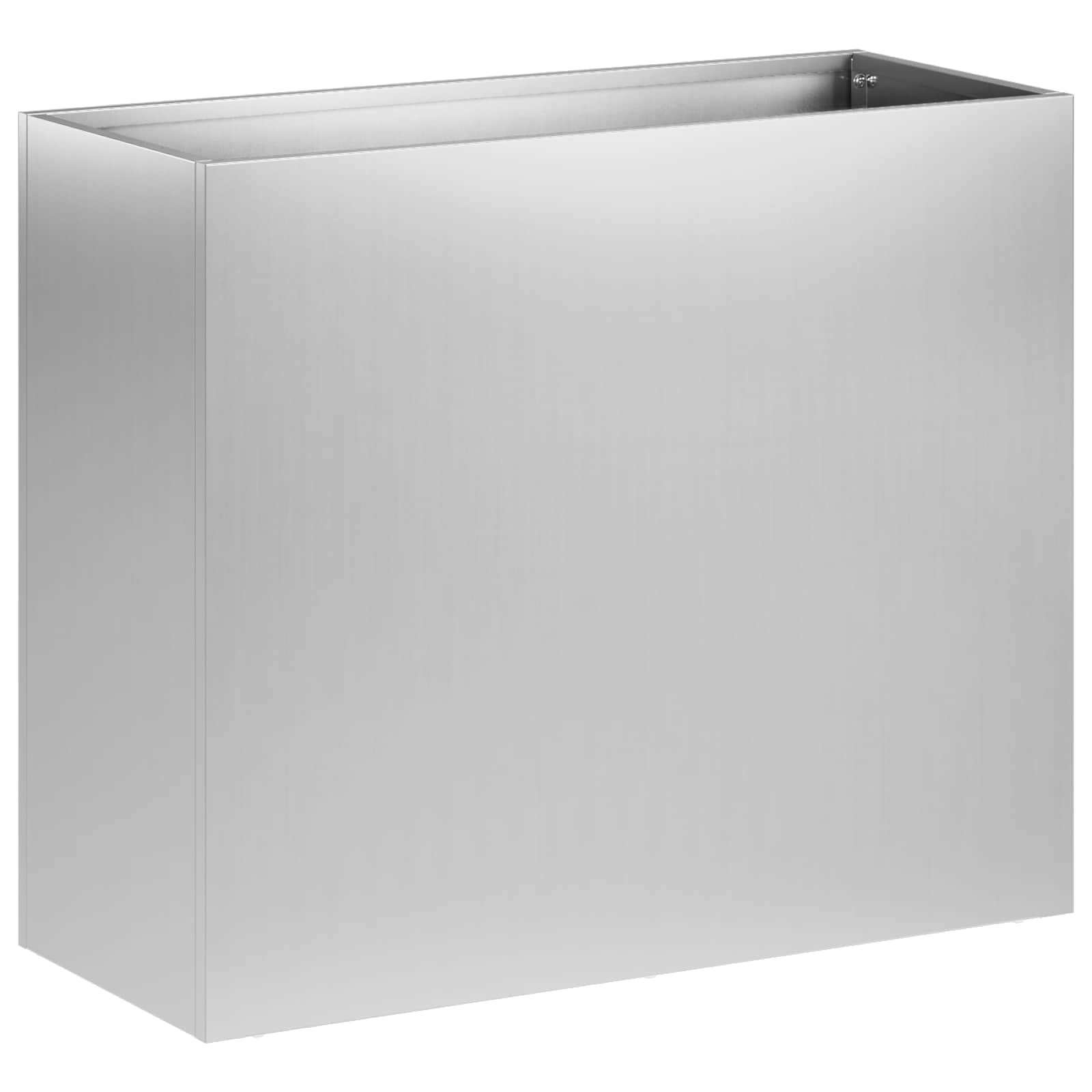 Vaso da giardino Argento 50 x 20 x 40 cm Acciaio zincato