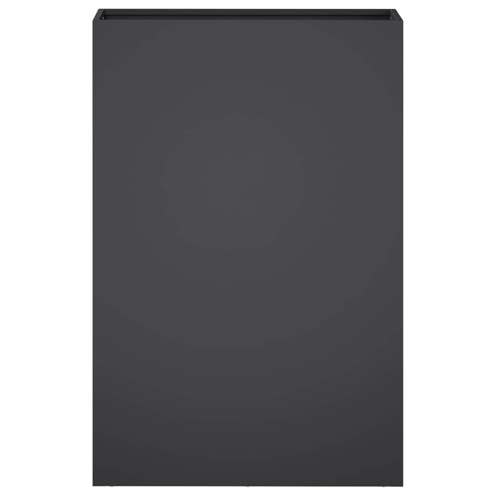 Vaso da giardino 2 pz Nero 50 x 20 x 75 cm