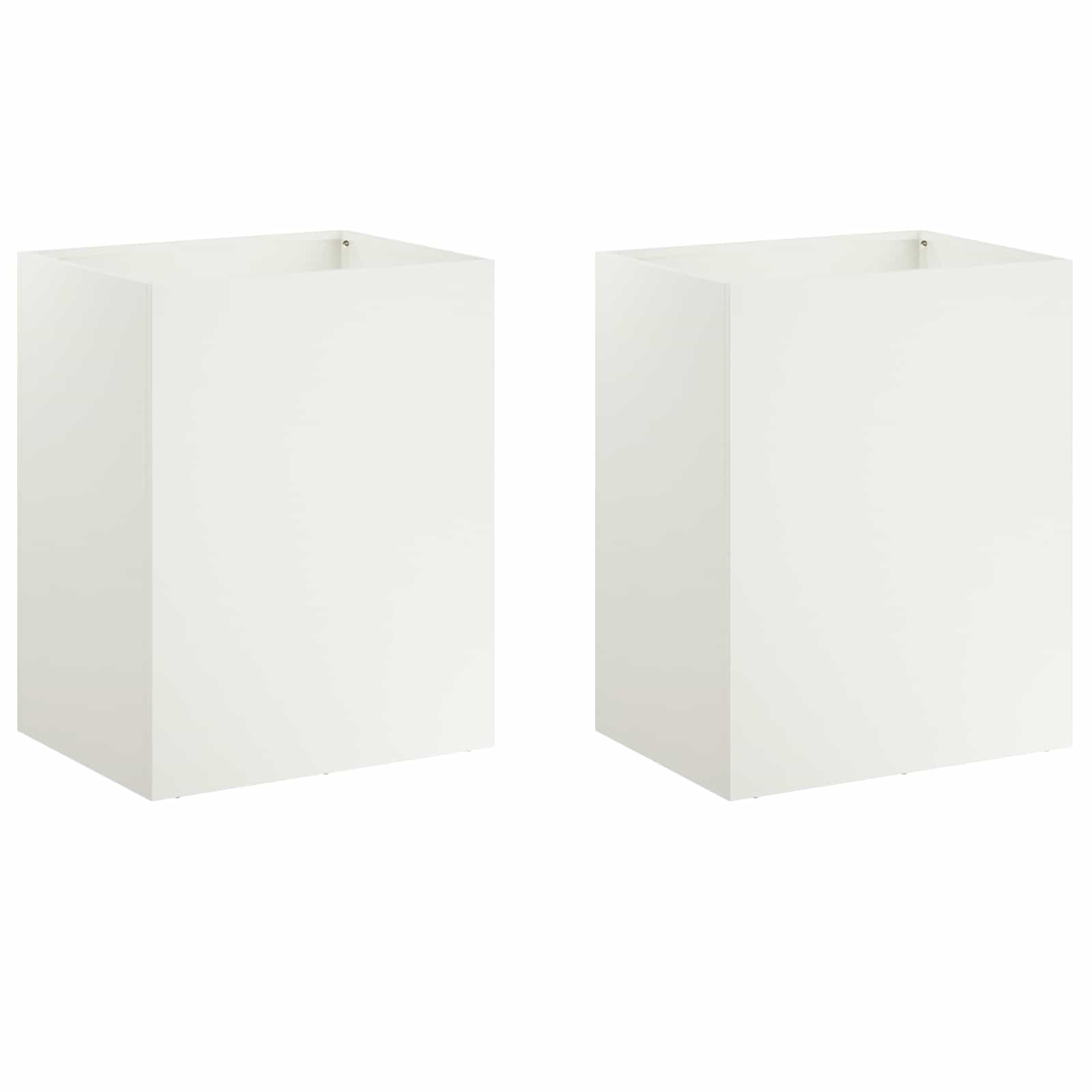 Vaso da giardino 2 pz Bianco 40 x 30 x 40 cm