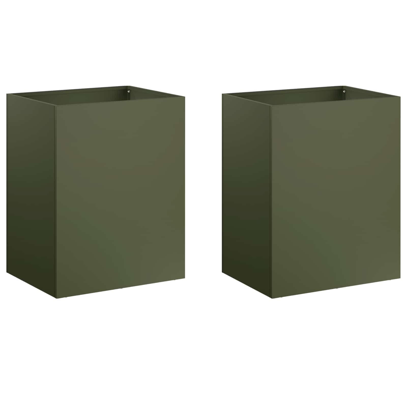 Vaso da giardino 2 pz Verde Oliva 40 x 30 x 40 cm
