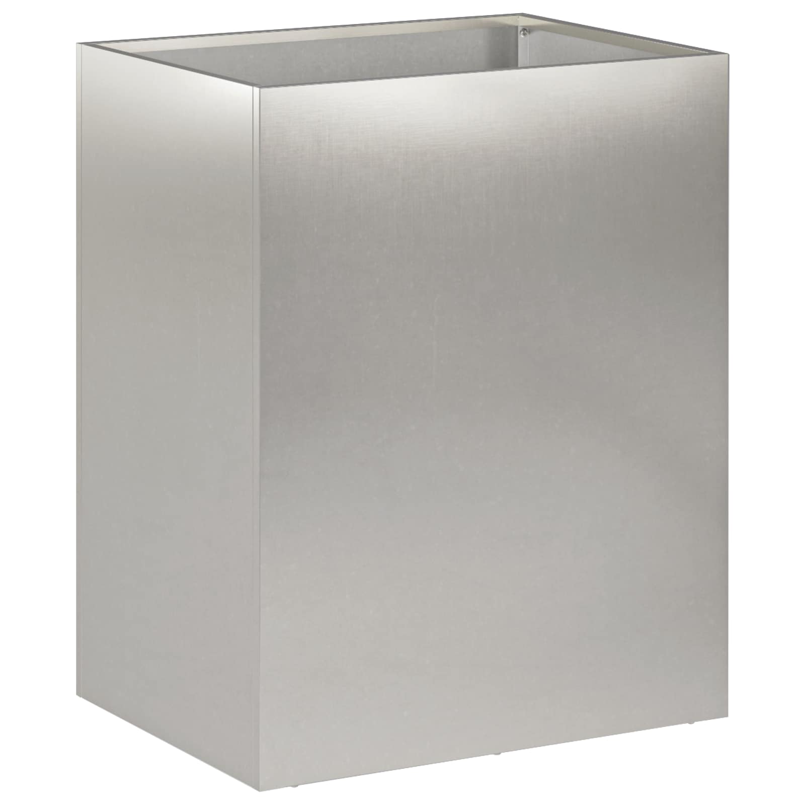 Vaso da giardino 2 pz Argento 40 x 30 x 40 cm Acciaio Inox
