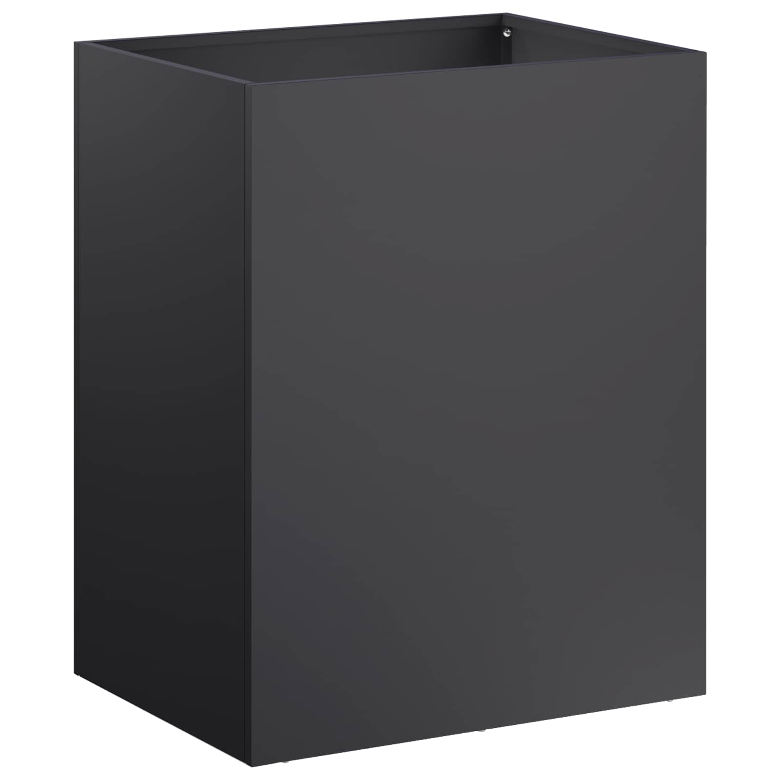 Vaso da giardino Nero 40 x 30 x 50 cm Acciaio laminato a freddo