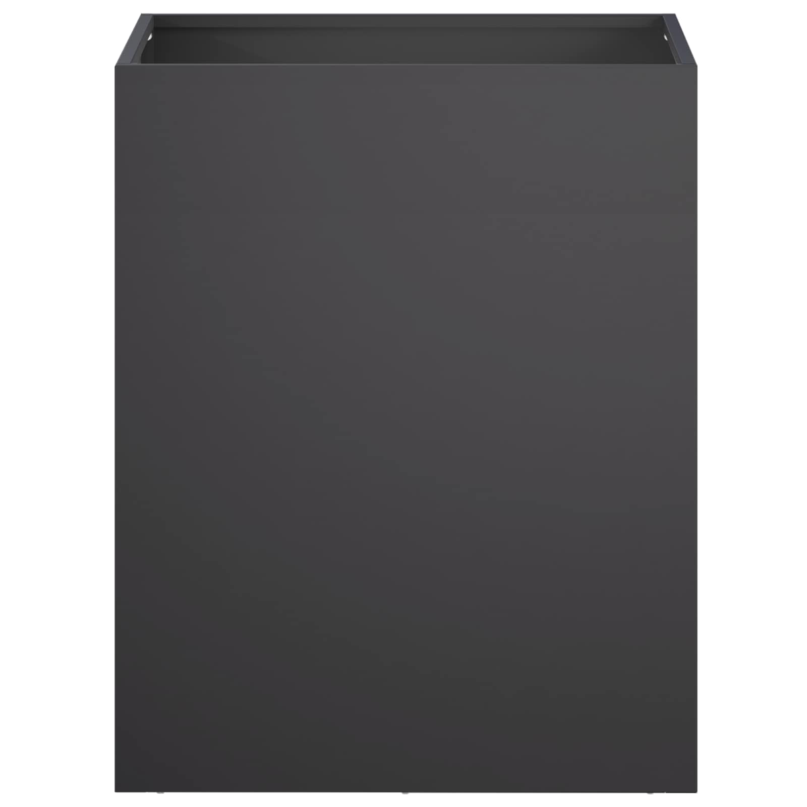 Vaso da giardino Nero 40 x 30 x 50 cm Acciaio laminato a freddo
