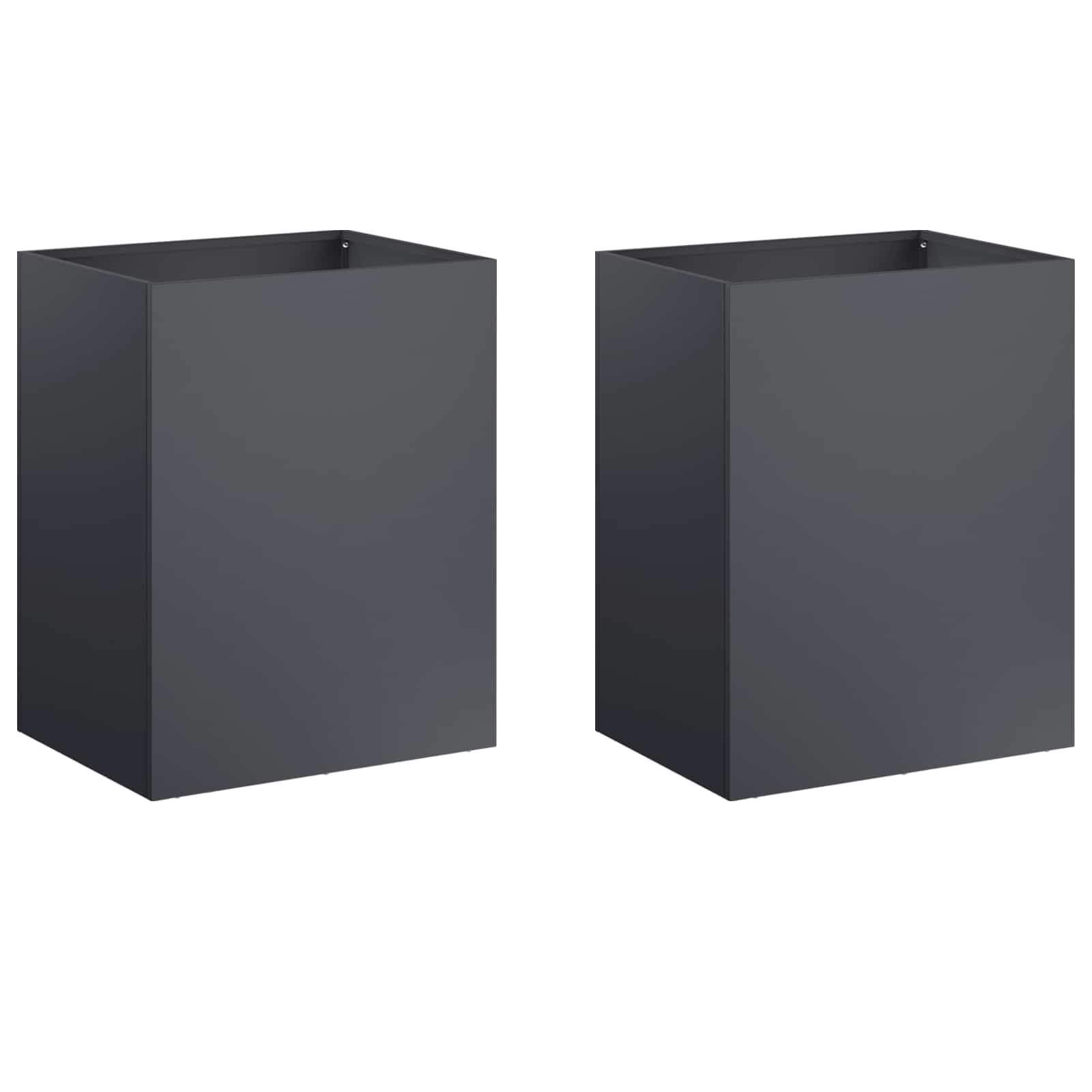Vaso da giardino 2 pz Antracite 40 x 30 x 50 cm