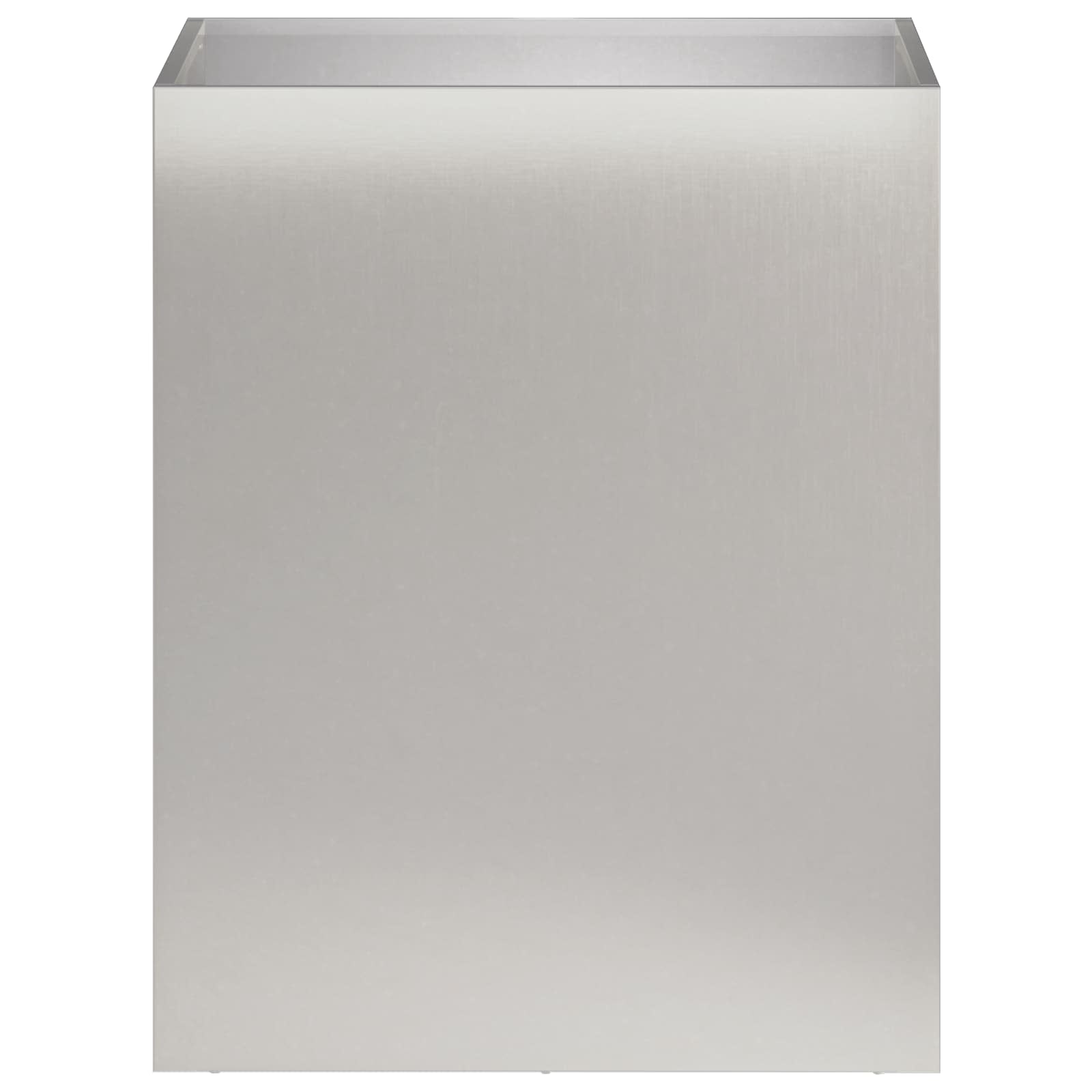 Vaso da giardino 2 pz Argento 40 x 30 x 50 cm Acciaio Inox