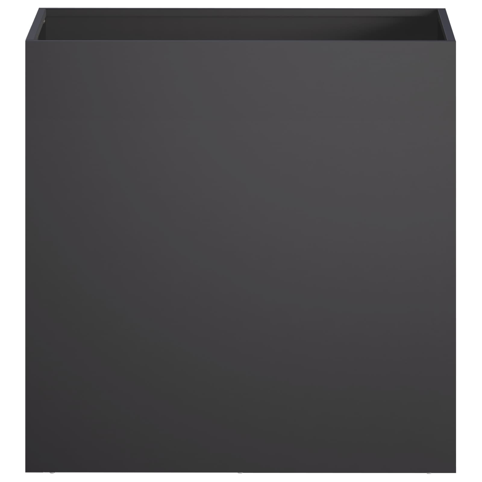 Vaso da giardino Nero 50 x 30 x 50 cm Acciaio laminato a freddo