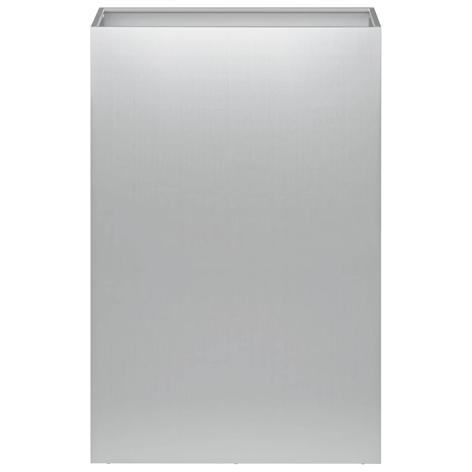 Vaso da giardino 2 pz Argento 50 x 30 x 75 cm Acciaio zincato