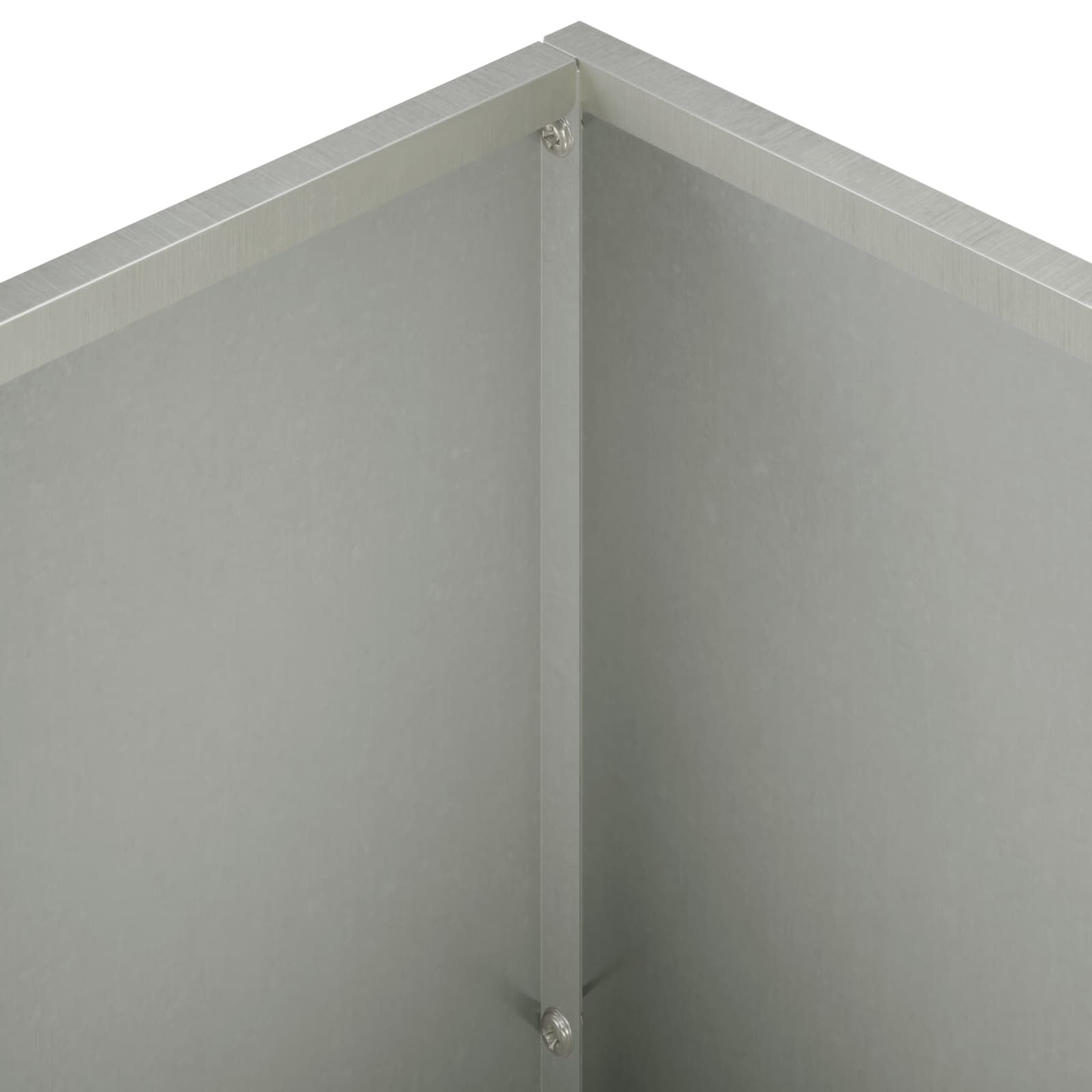 Vaso da giardino 2 pz Argento 60 x 30 x 40 cm Acciaio Inox