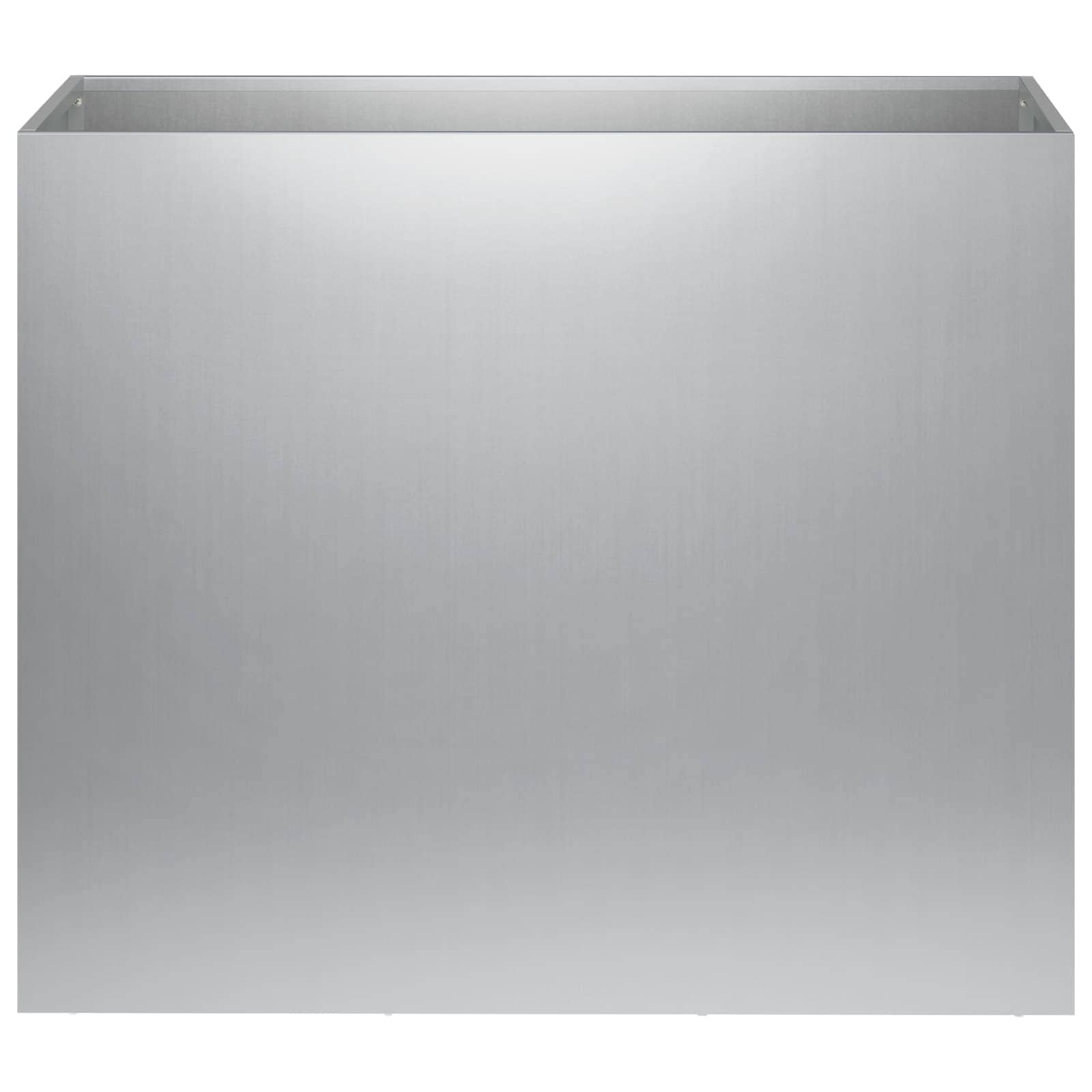 Vaso da giardino 2 pz Argento 60 x 30 x 40 cm Acciaio zincato