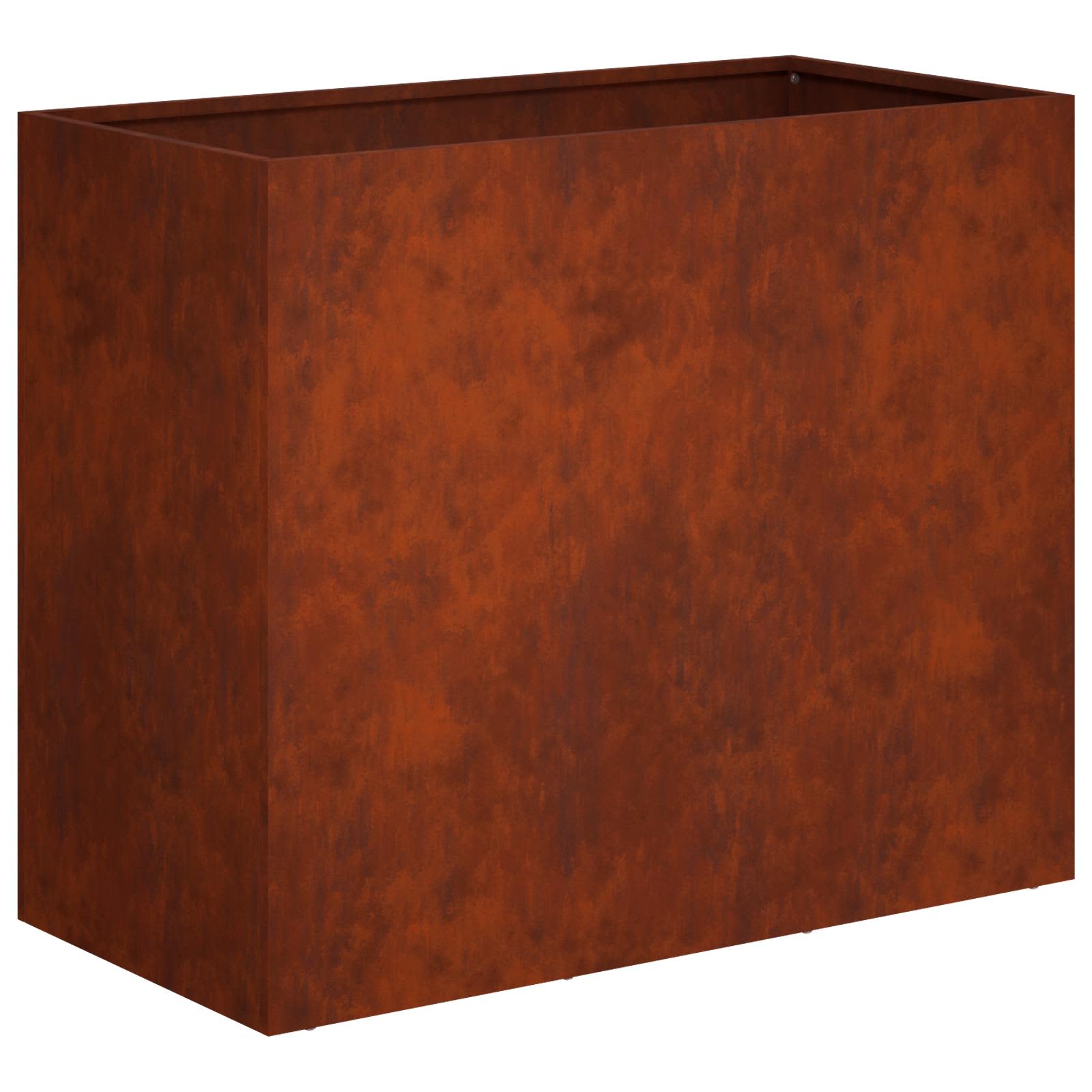 Vaso da giardino 2 pz Ruggine 60 x 30 x 40 cm Acciaio Corten