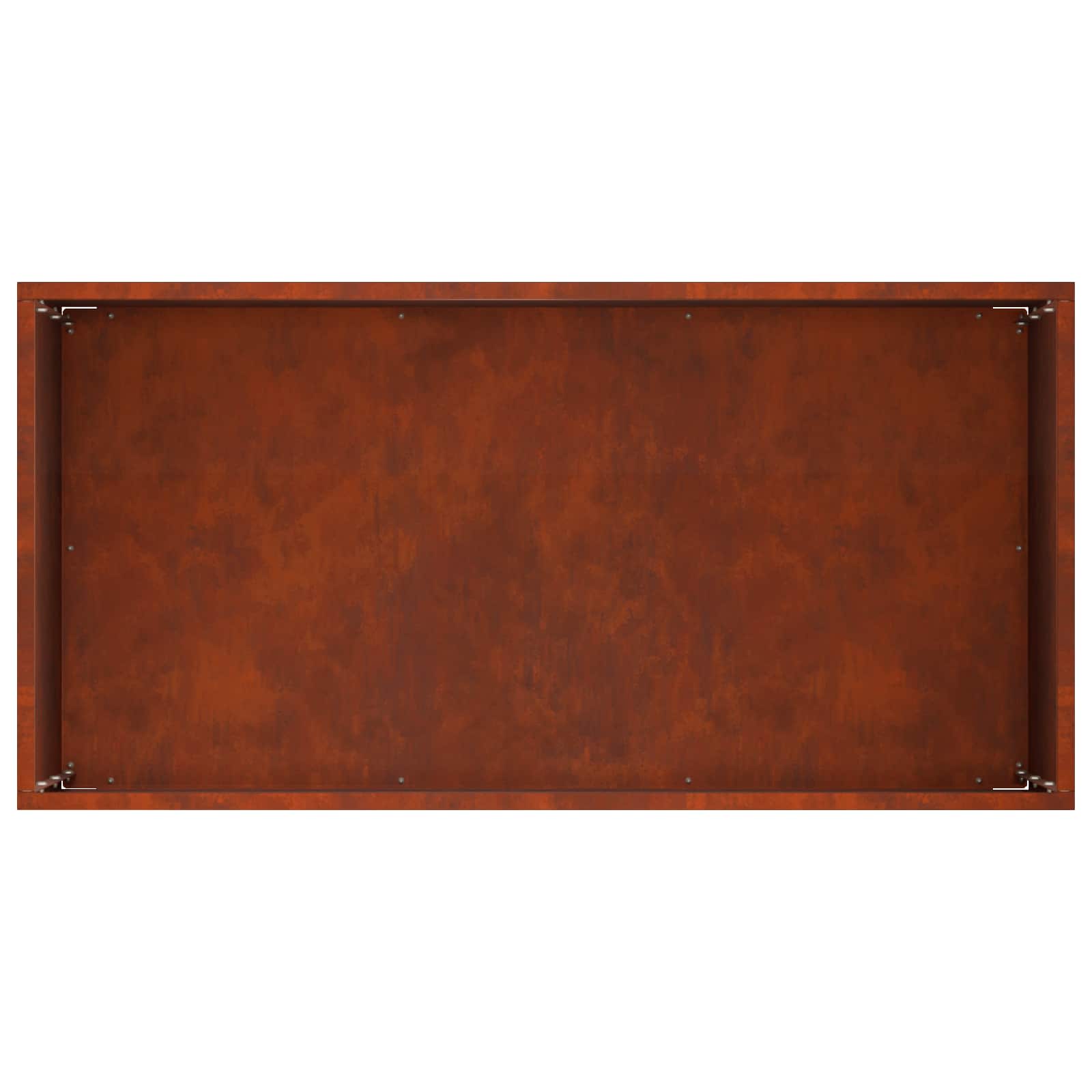 Vaso da giardino 2 pz Ruggine 60 x 30 x 40 cm Acciaio Corten