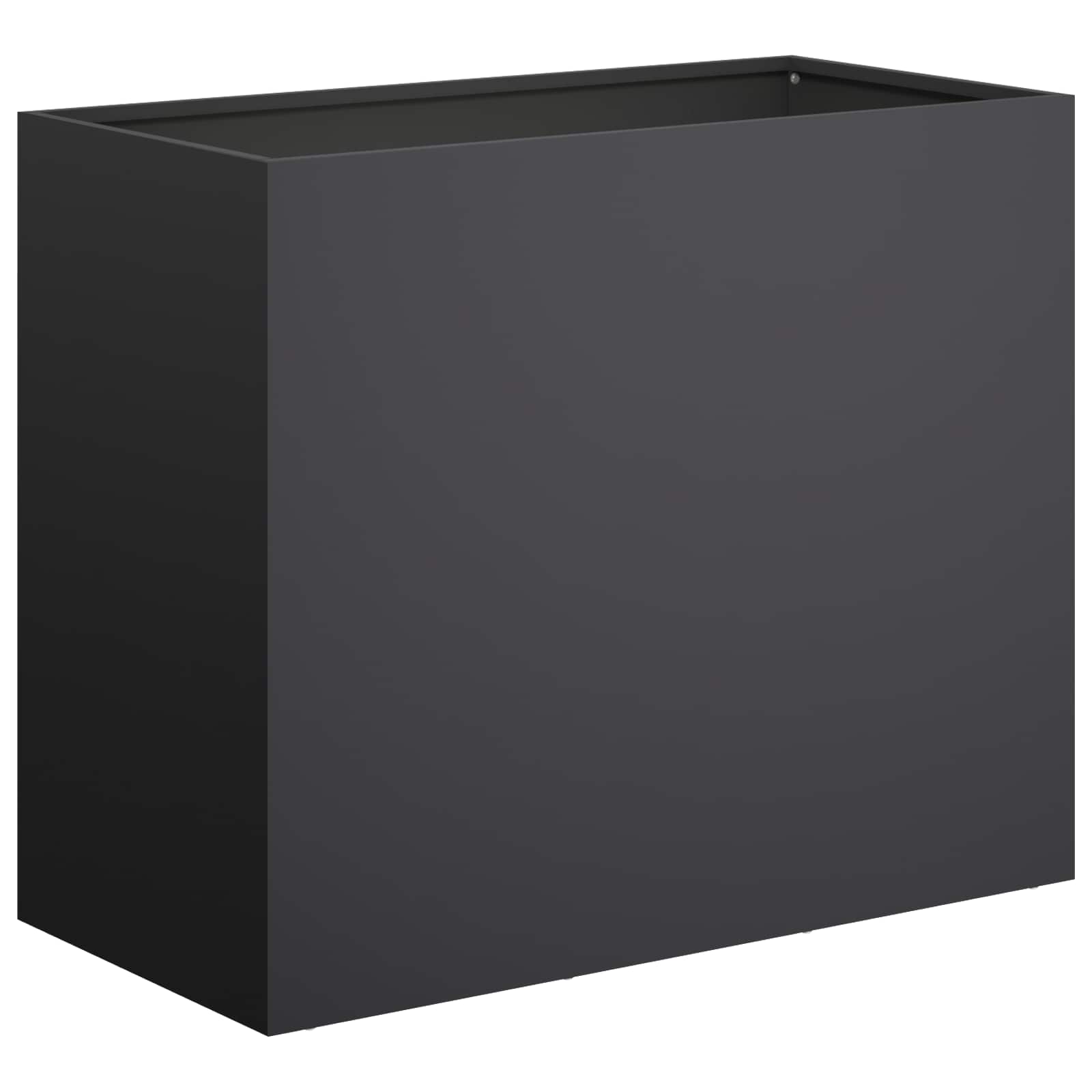 Vaso da giardino 2 pz Nero 60 x 30 x 50 cm