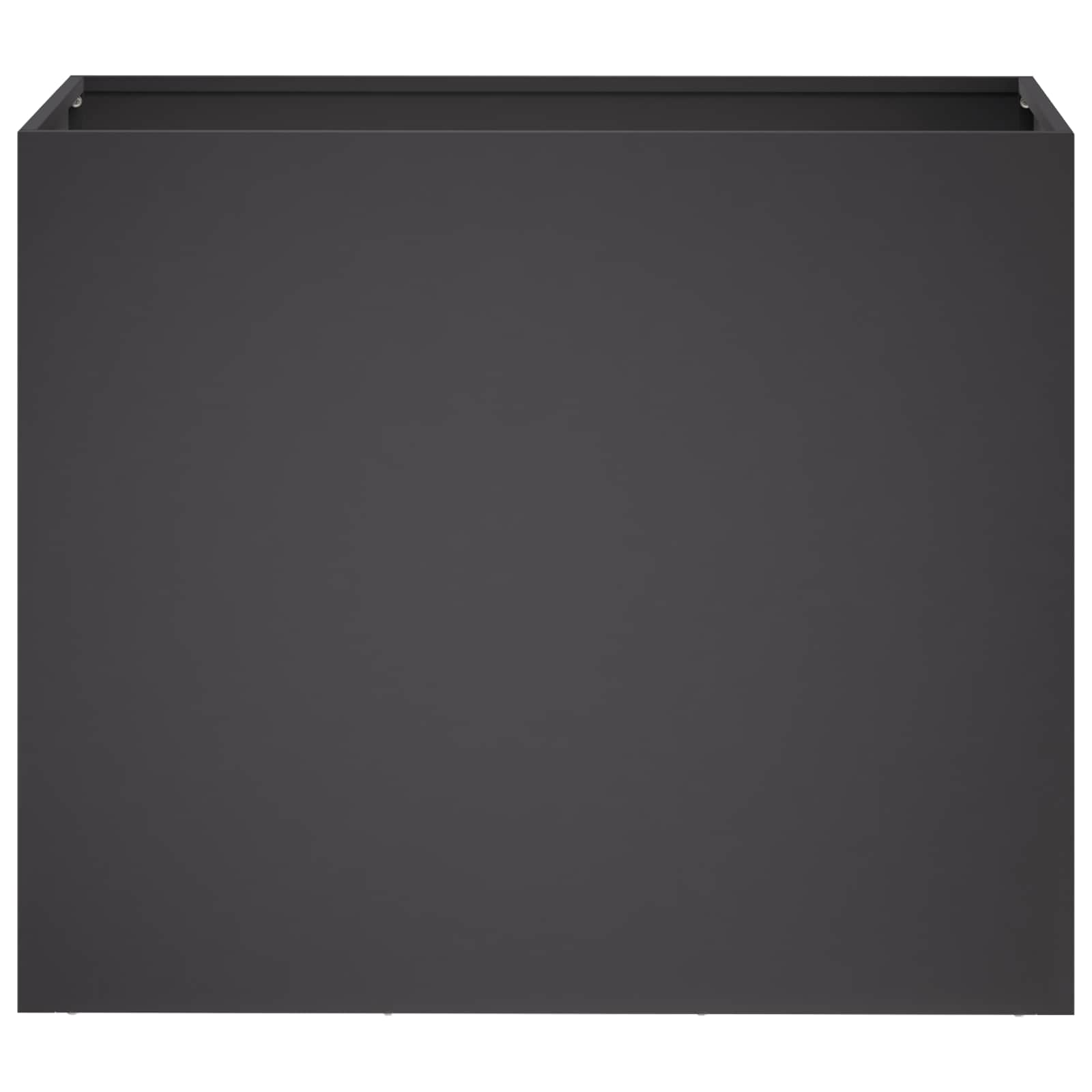 Vaso da giardino 2 pz Nero 60 x 30 x 50 cm