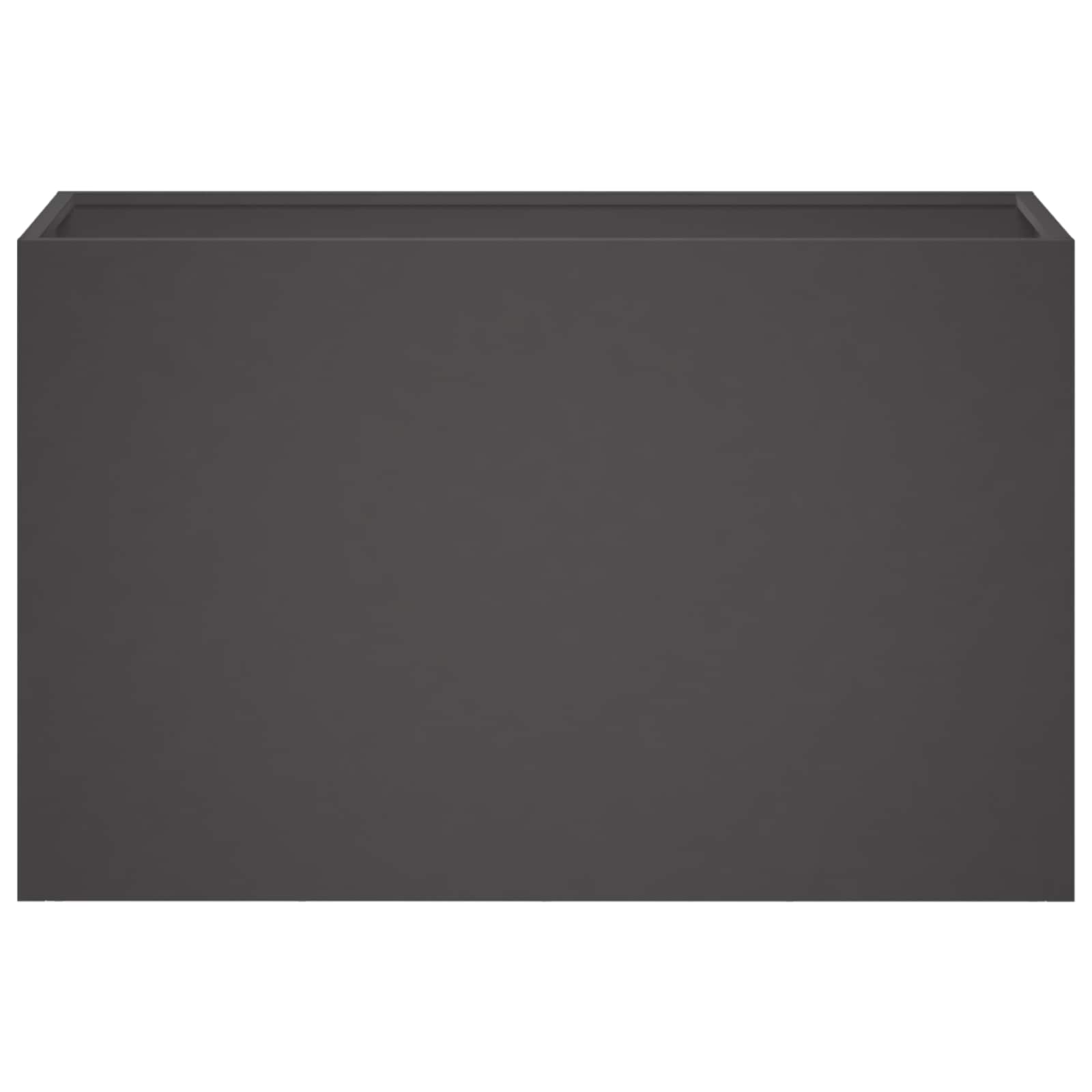 Vaso da giardino Nero 80 x 30 x 40 cm Acciaio laminato a freddo