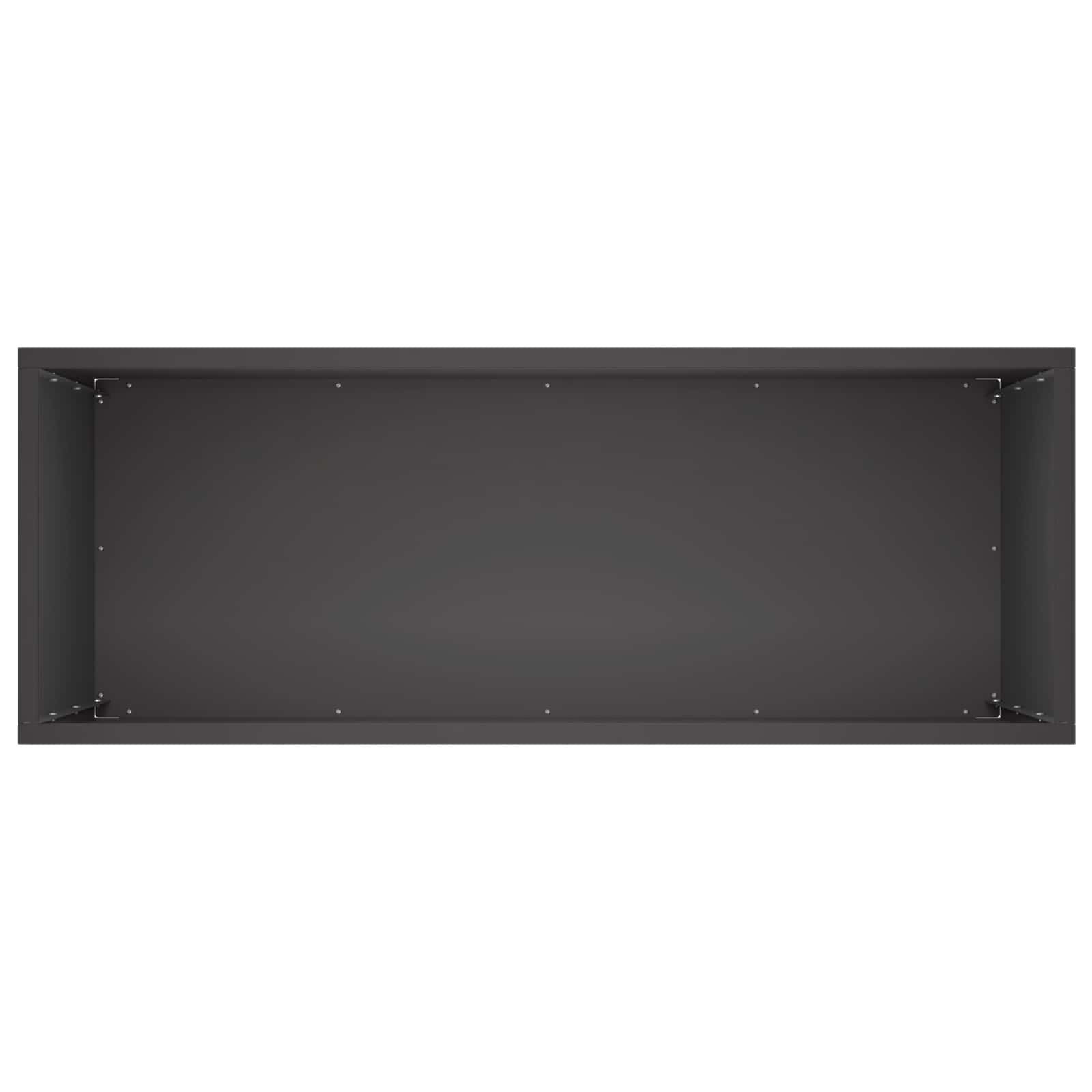 Vaso da giardino Nero 80 x 30 x 40 cm Acciaio laminato a freddo