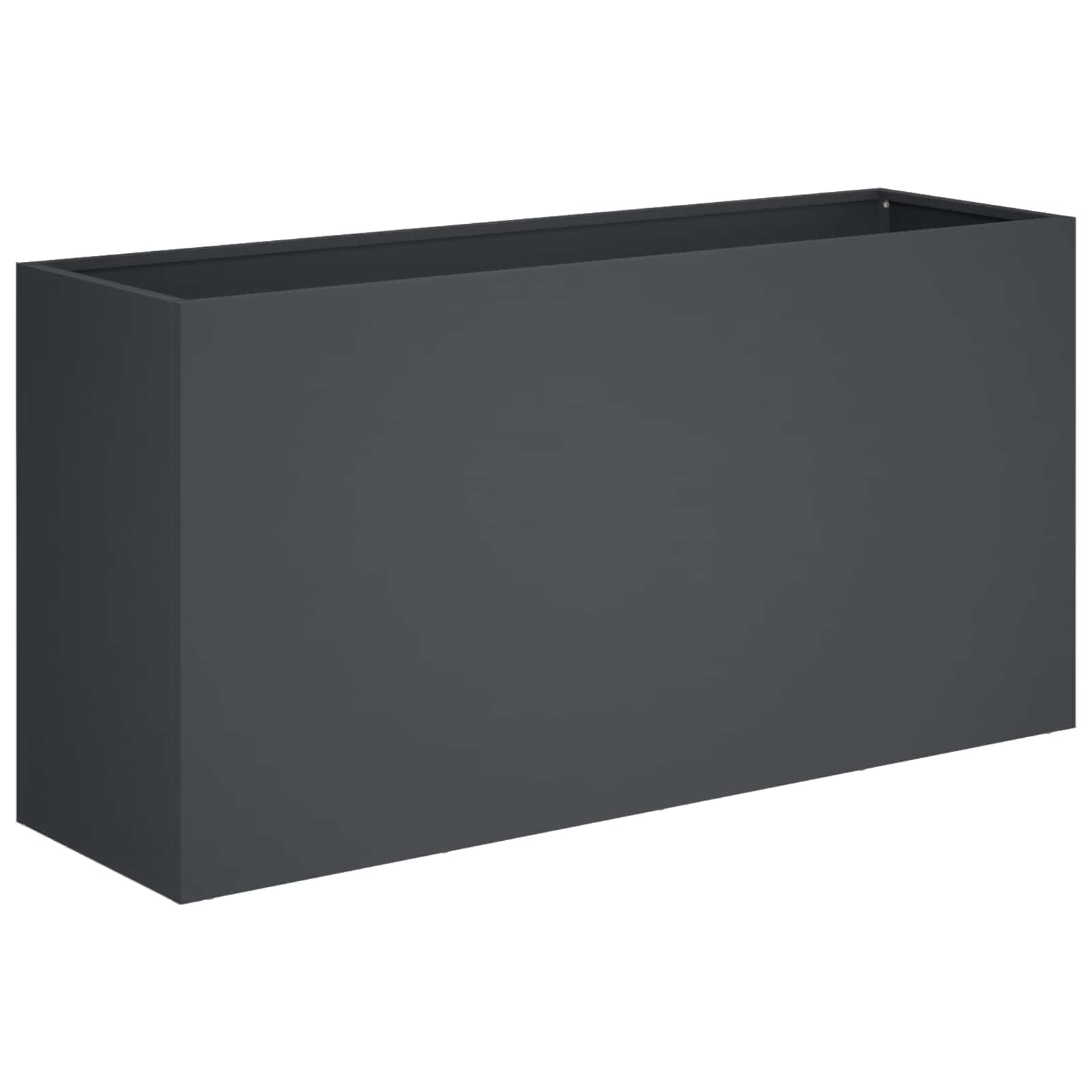 Vaso da giardino 2 pz Antracite 100 x 30 x 40 cm