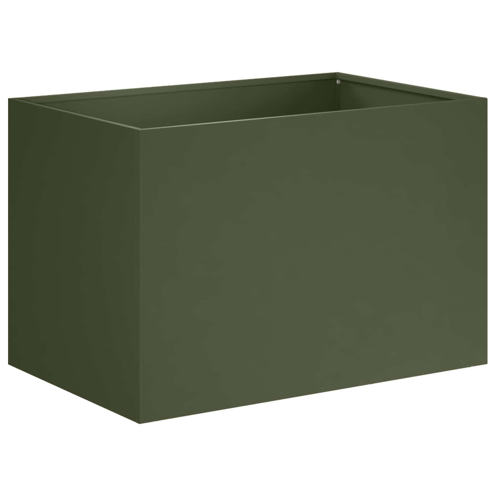 Vaso da giardino 2 pz Verde Oliva 50 x 40 x 40 cm