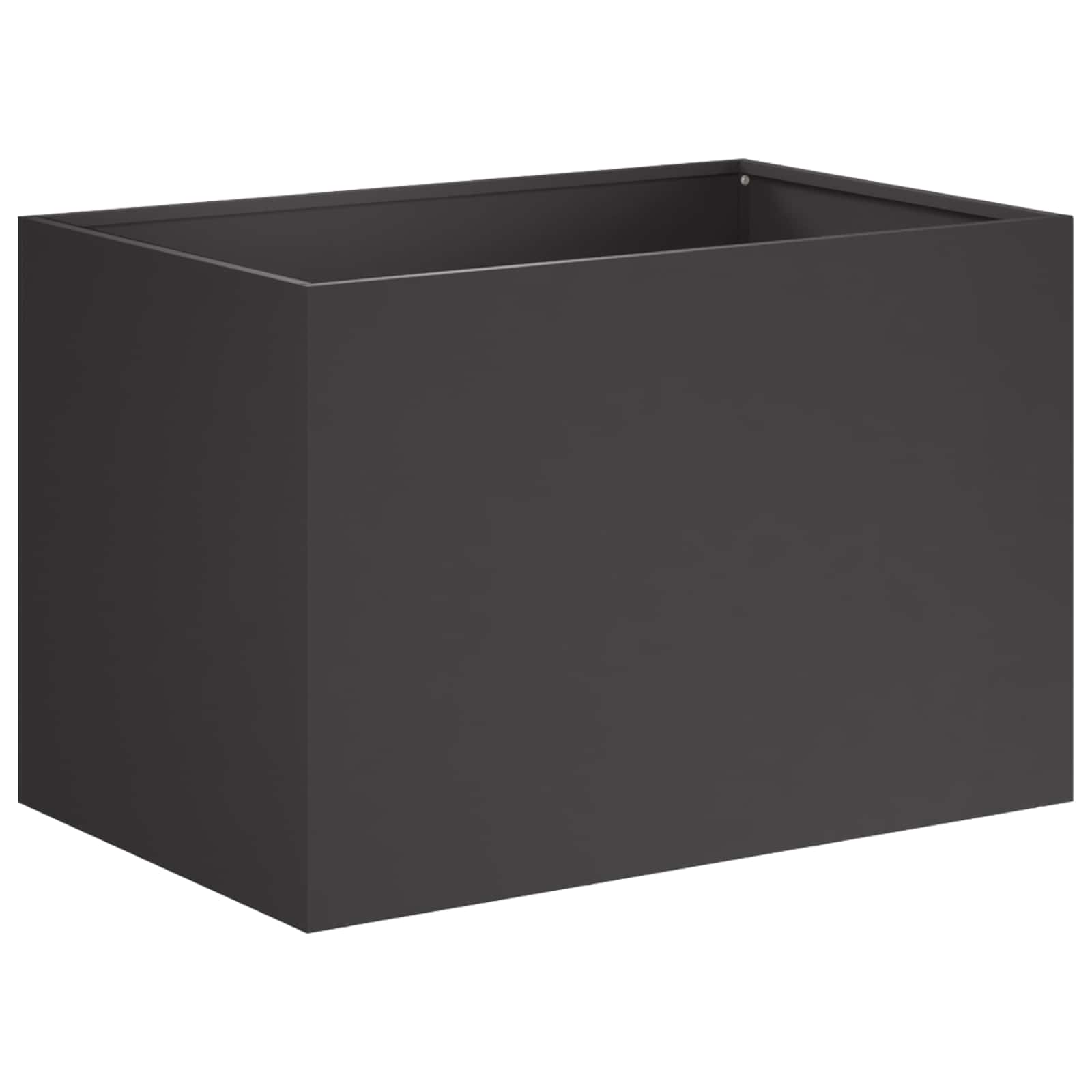 Vaso da giardino 2 pz Nero 60 x 40 x 40 cm