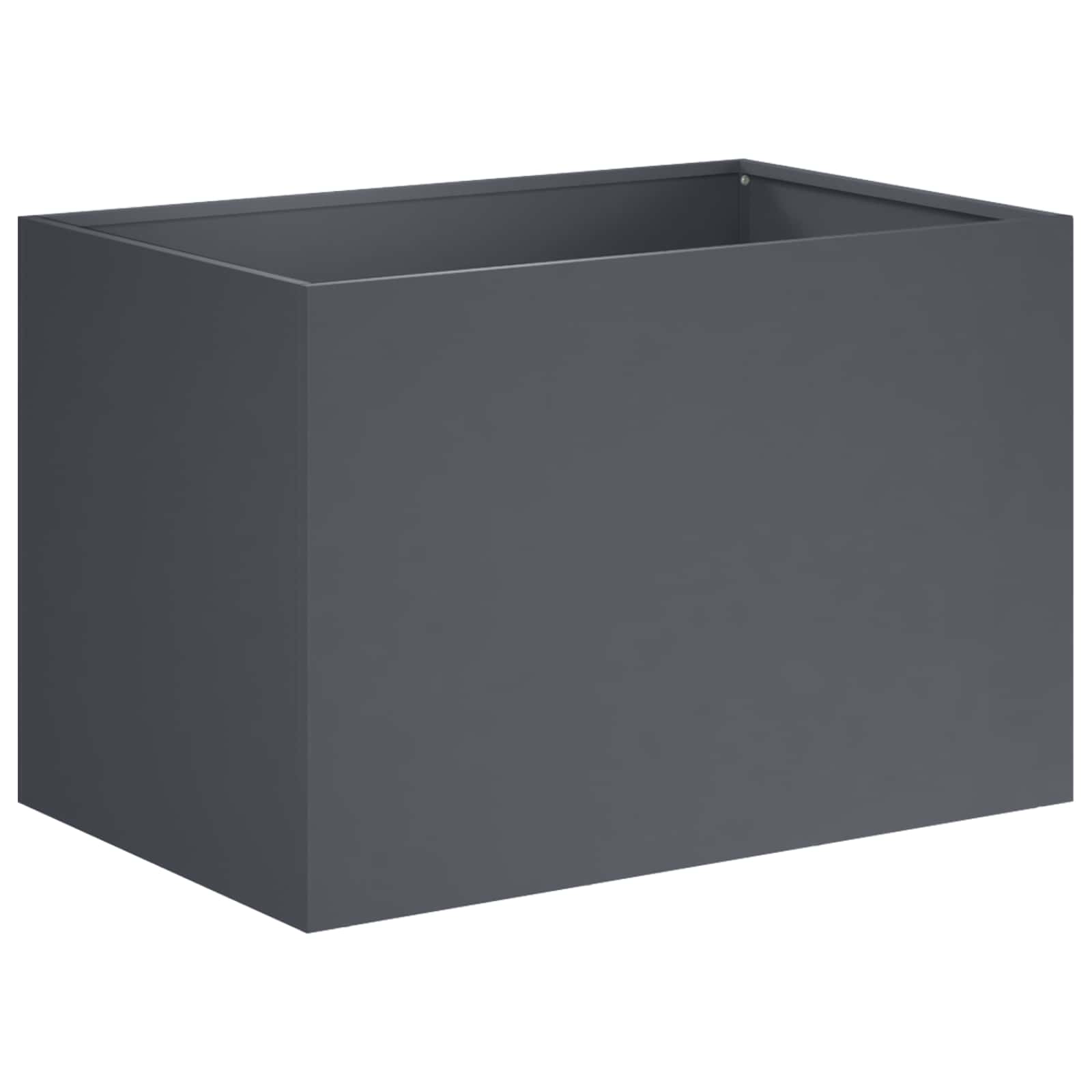 Vaso da giardino 2 pz Antracite 60 x 40 x 40 cm