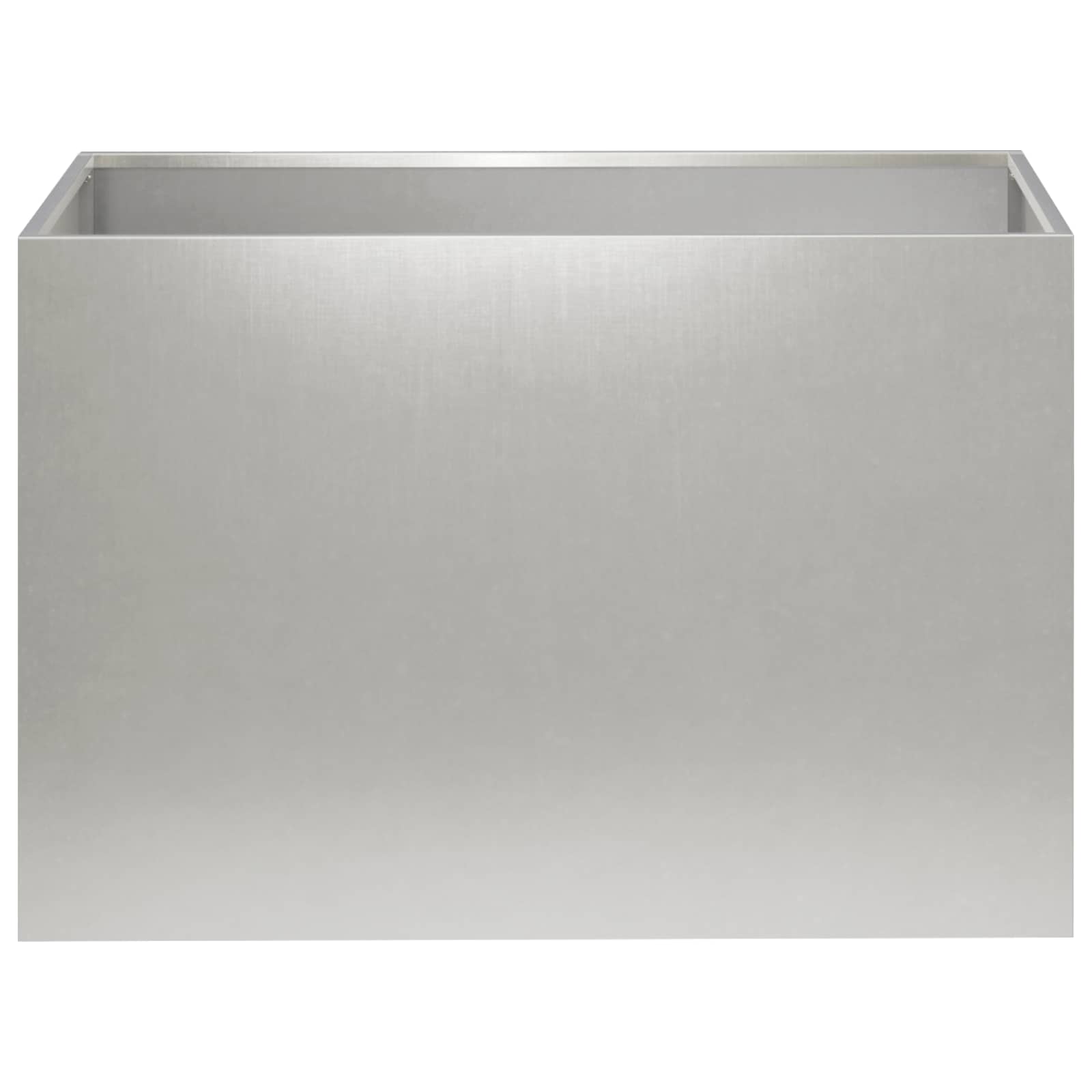 Vaso da giardino 2 pz Argento 60 x 40 x 40 cm Acciaio Inox