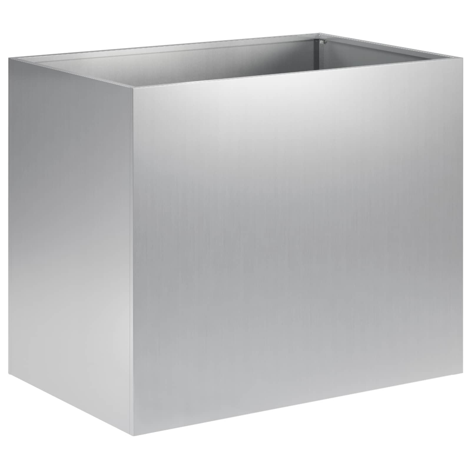 Vaso da giardino 2 pz Argento 60 x 40 x 50 cm Acciaio zincato