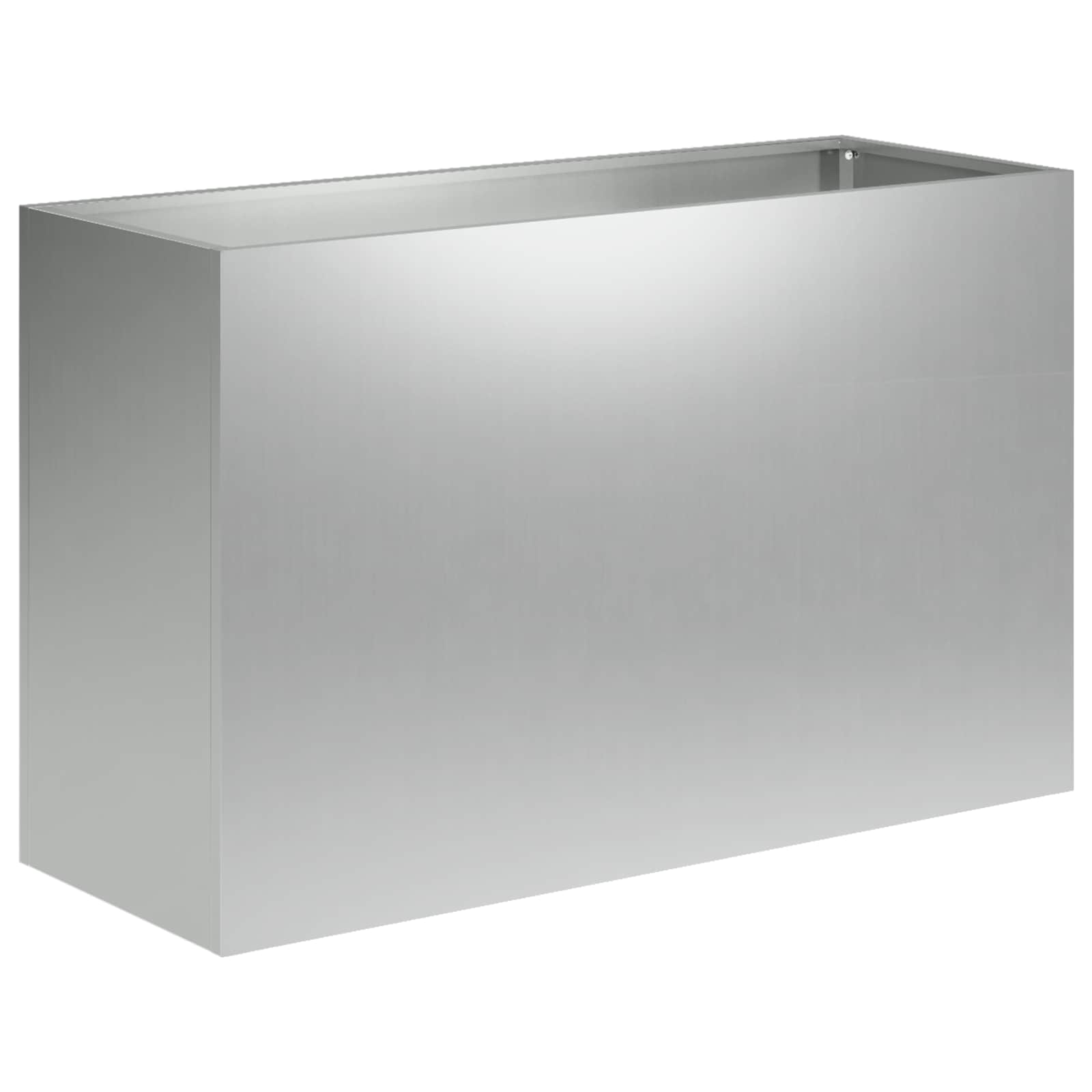 Vaso da giardino Argento 80 x 40 x 50 cm Acciaio zincato