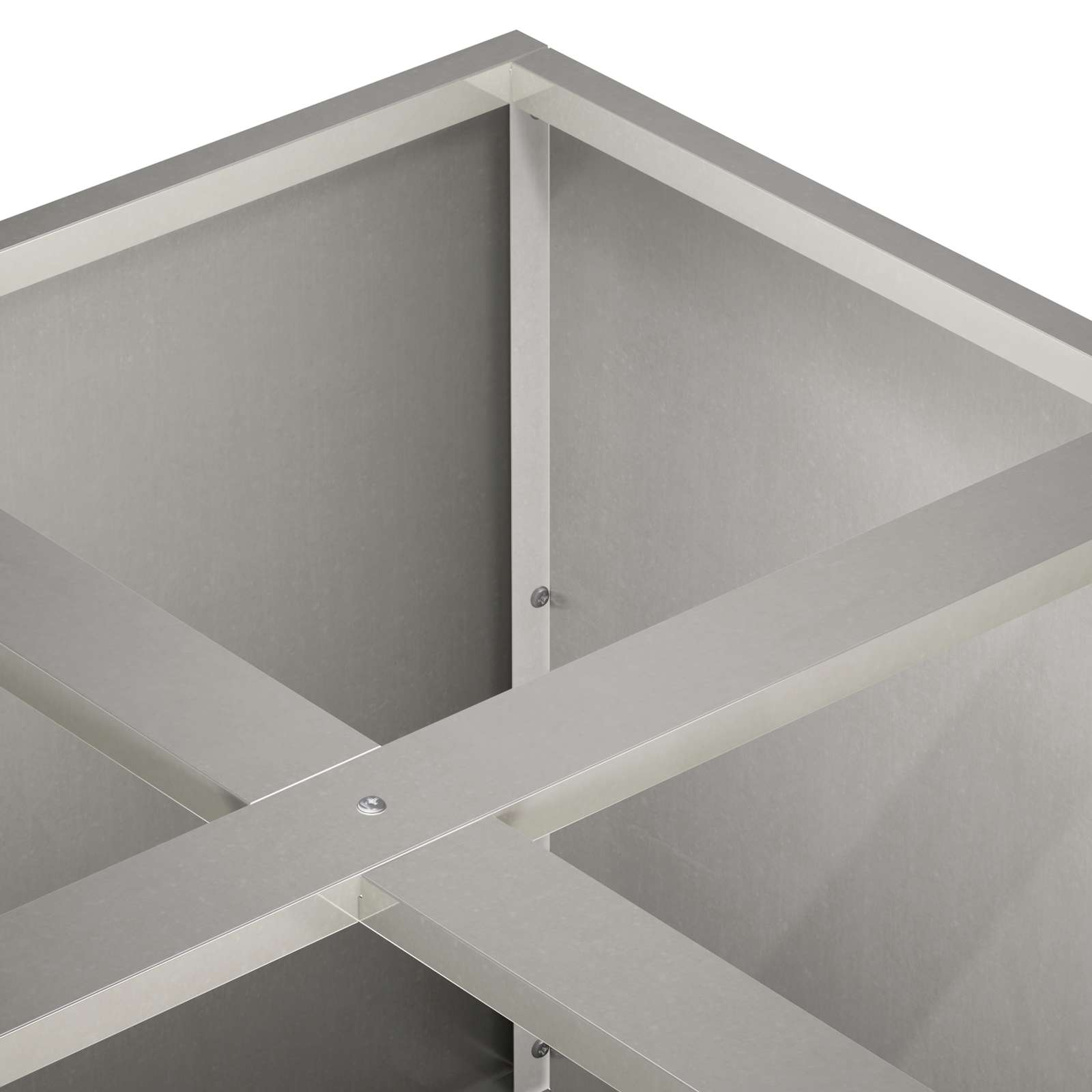 Vaso da giardino Argento 100 x 100 x 20 cm Acciaio Inox