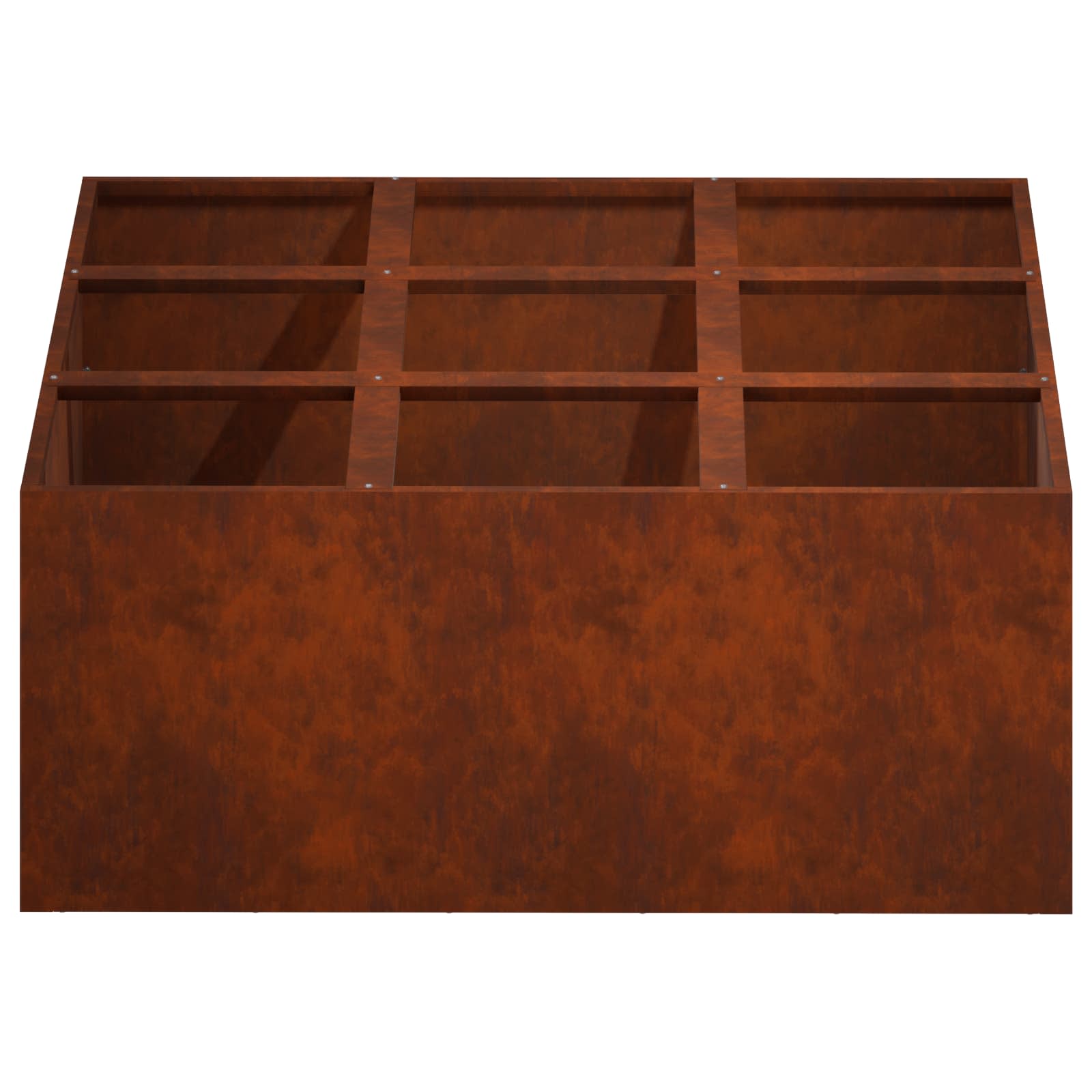 Vaso da giardino Ruggine 100 x 100 x 20 cm Acciaio Corten