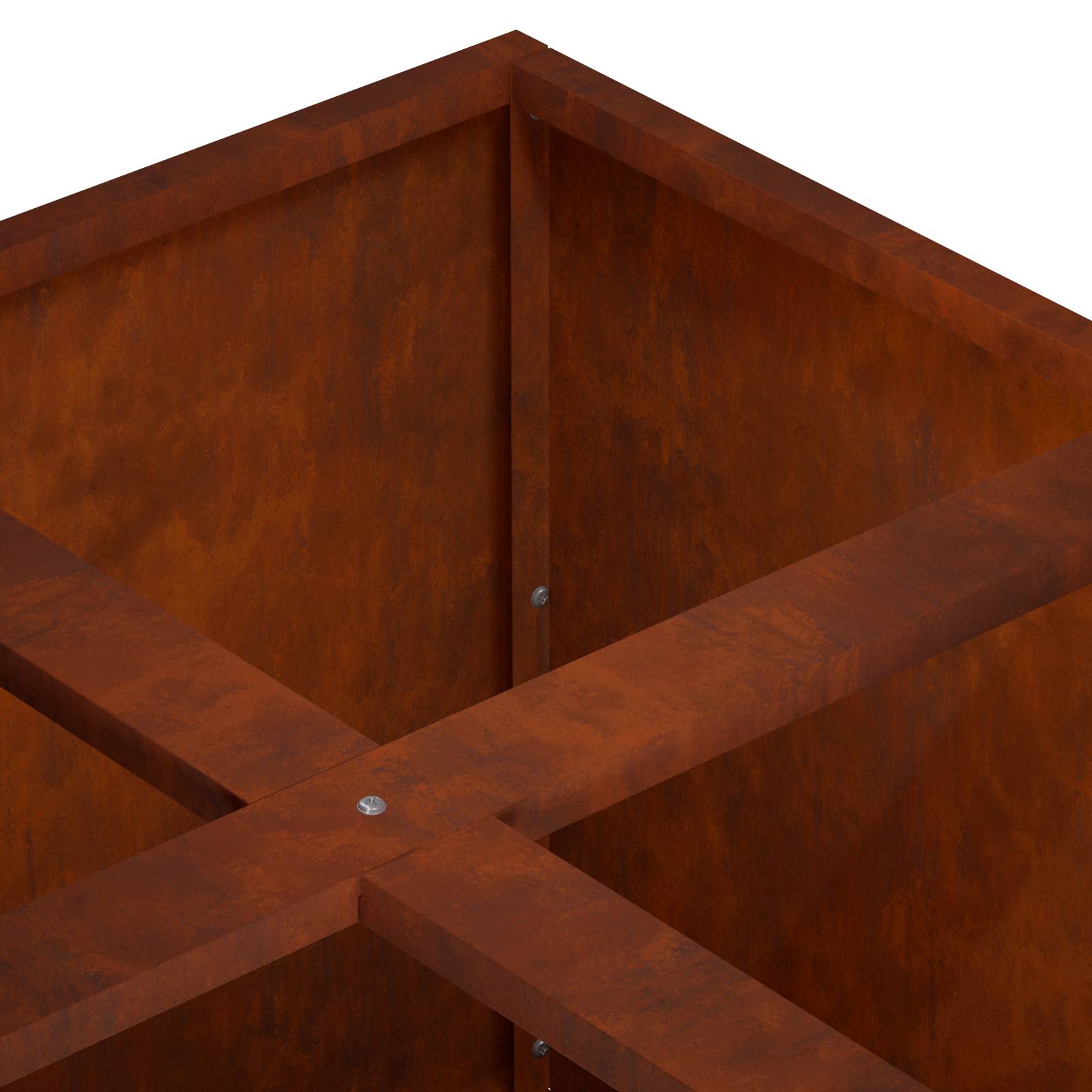 Vaso da giardino Ruggine 100 x 100 x 20 cm Acciaio Corten