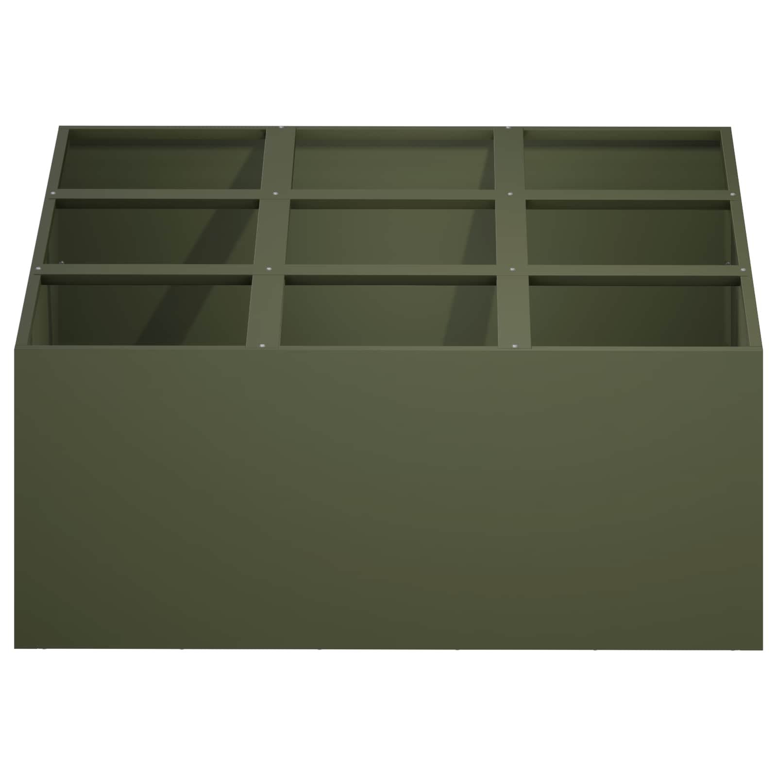 Vaso da giardino Verde Oliva 100 x 100 x 30 cm