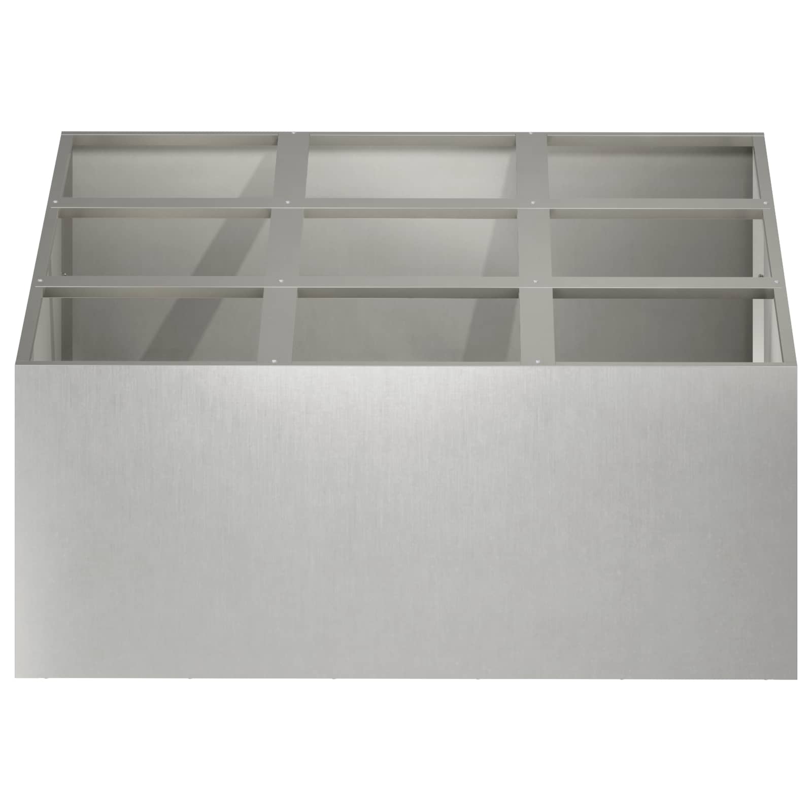 Vaso da giardino Argento 100 x 100 x 30 cm Acciaio Inox