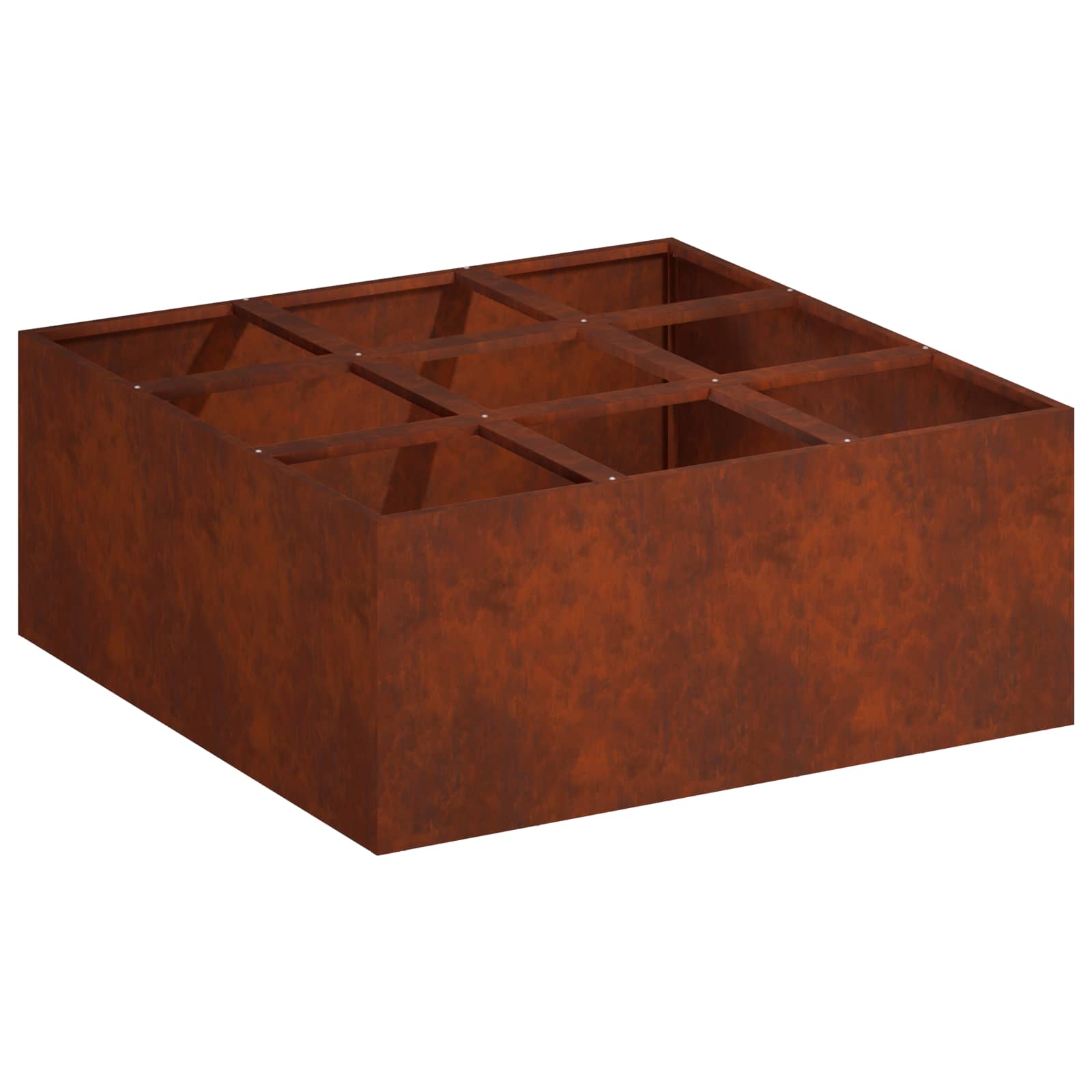 Vaso da giardino Ruggine 100 x 100 x 30 cm Acciaio Corten