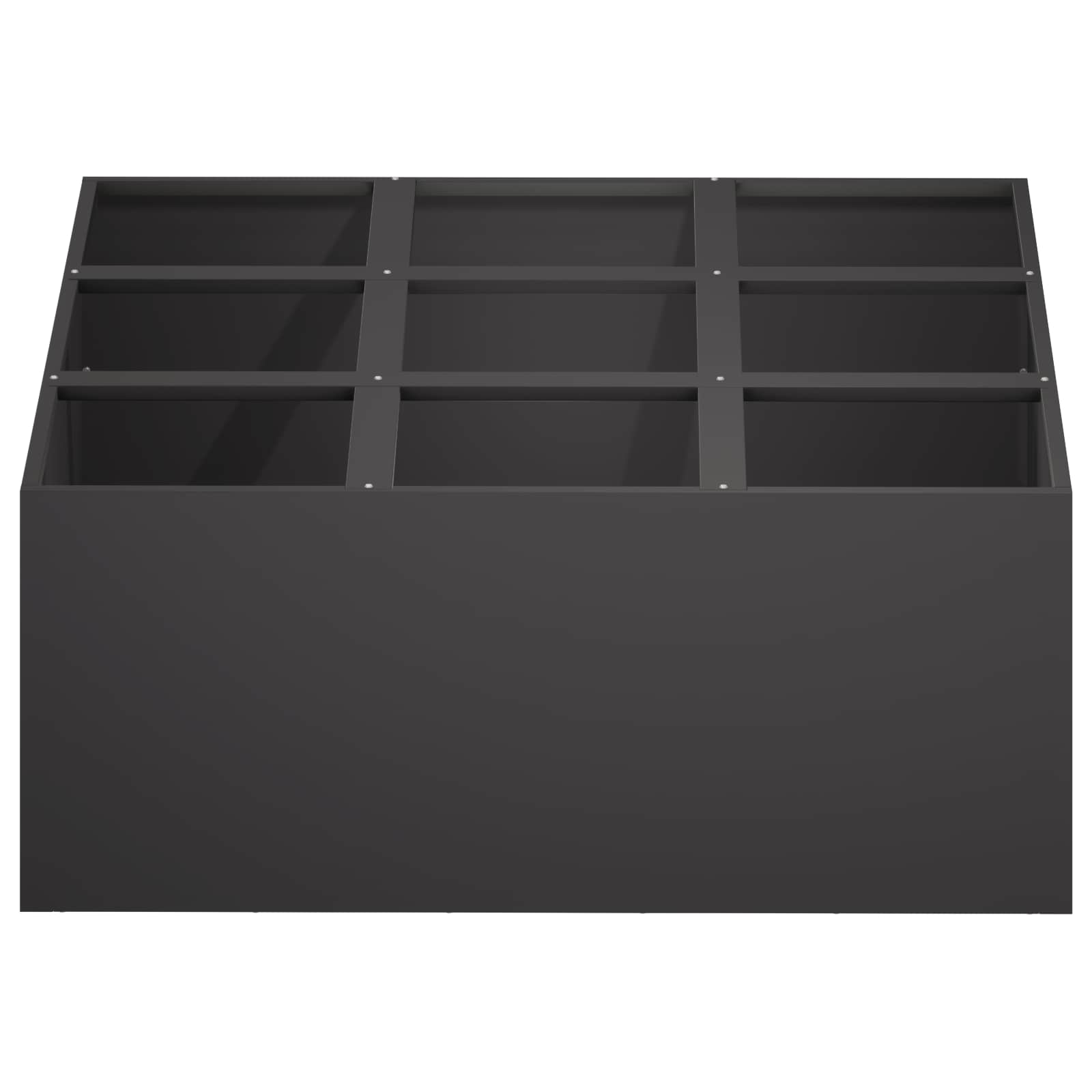 Vaso da giardino Nero 100 x 100 x 40 cm