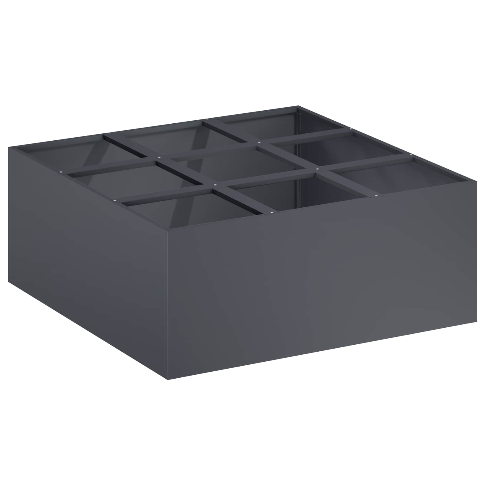 Vaso da giardino Antracite 100 x 100 x 40 cm