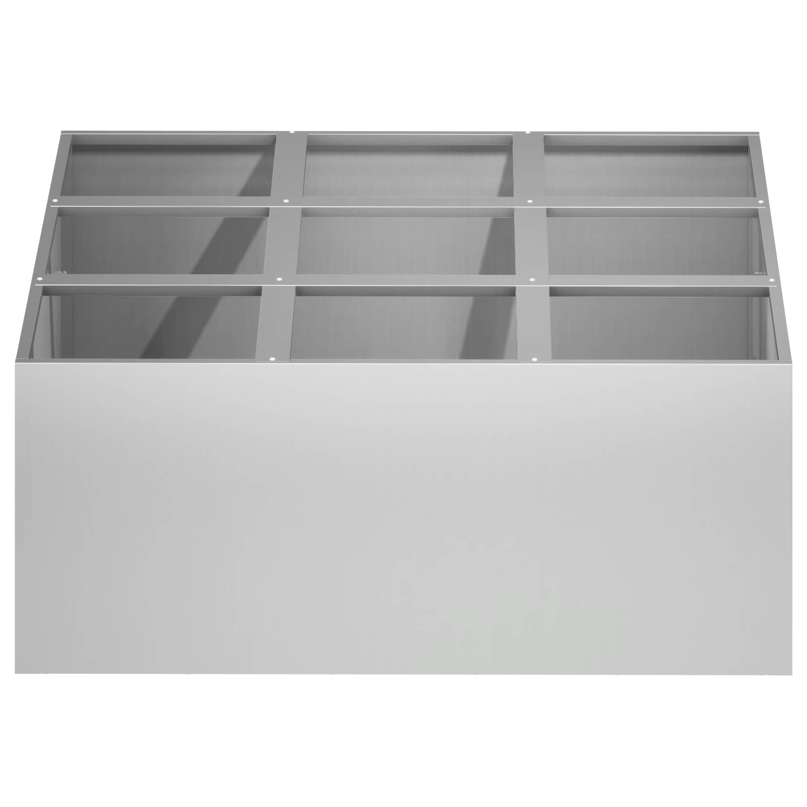 Vaso da giardino Argento 100 x 100 x 40 cm Acciaio zincato