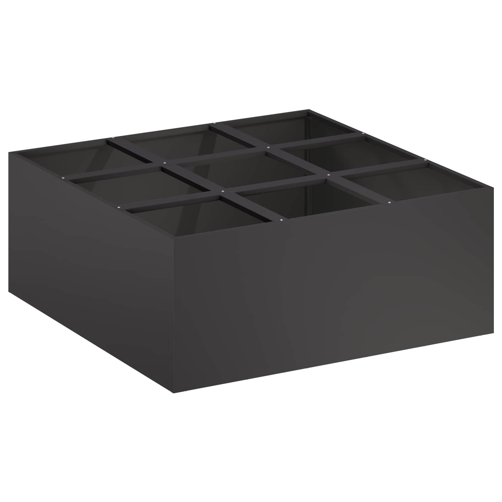 Vaso da giardino Nero 100 x 100 x 50 cm