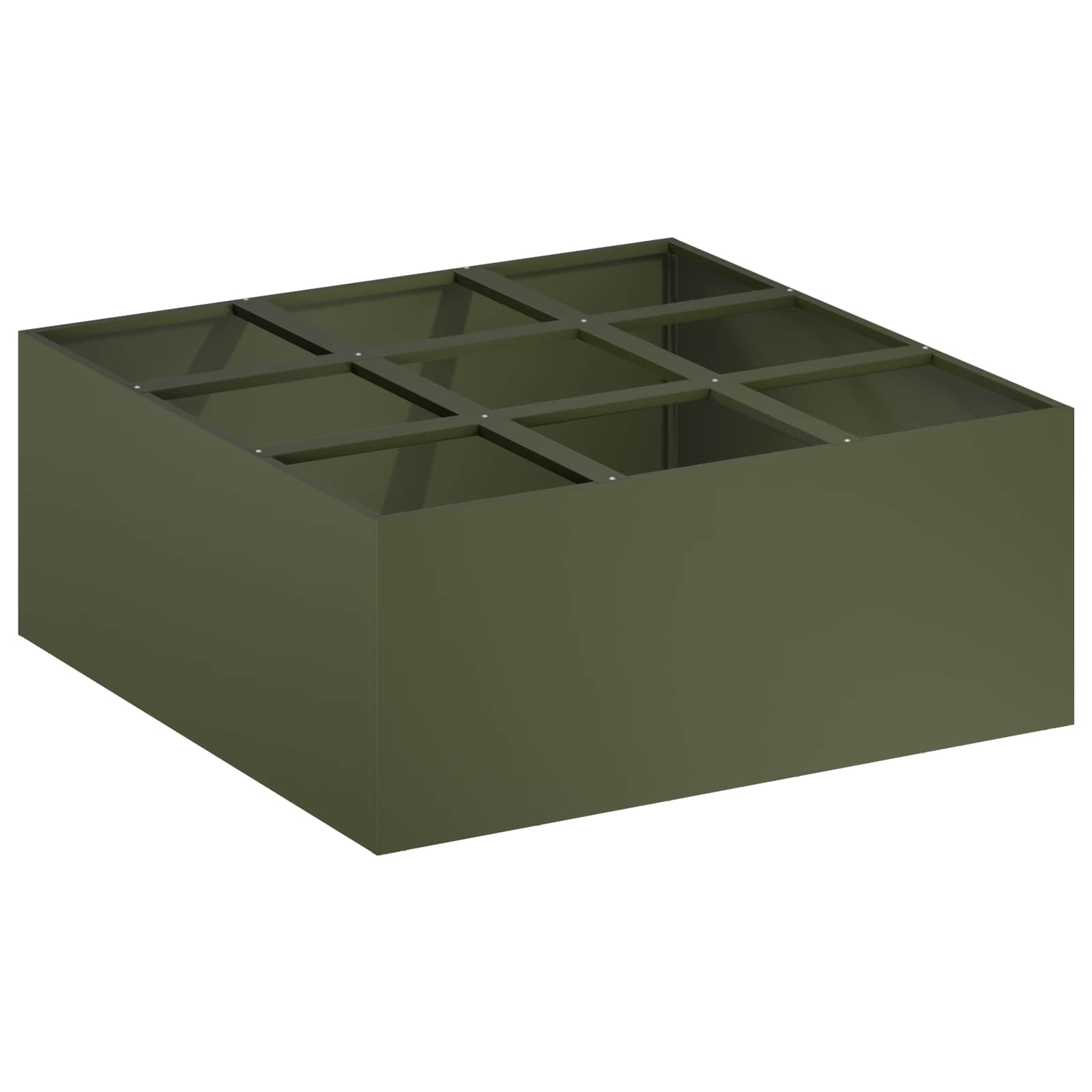 Vaso da giardino Verde Oliva 100 x 100 x 50 cm